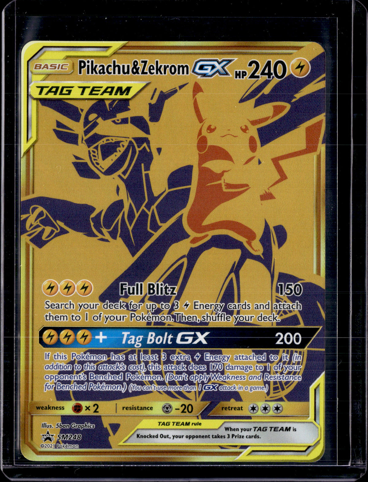 2021 Sun & Moon Promo Pikachu & Zekrom GX (D)