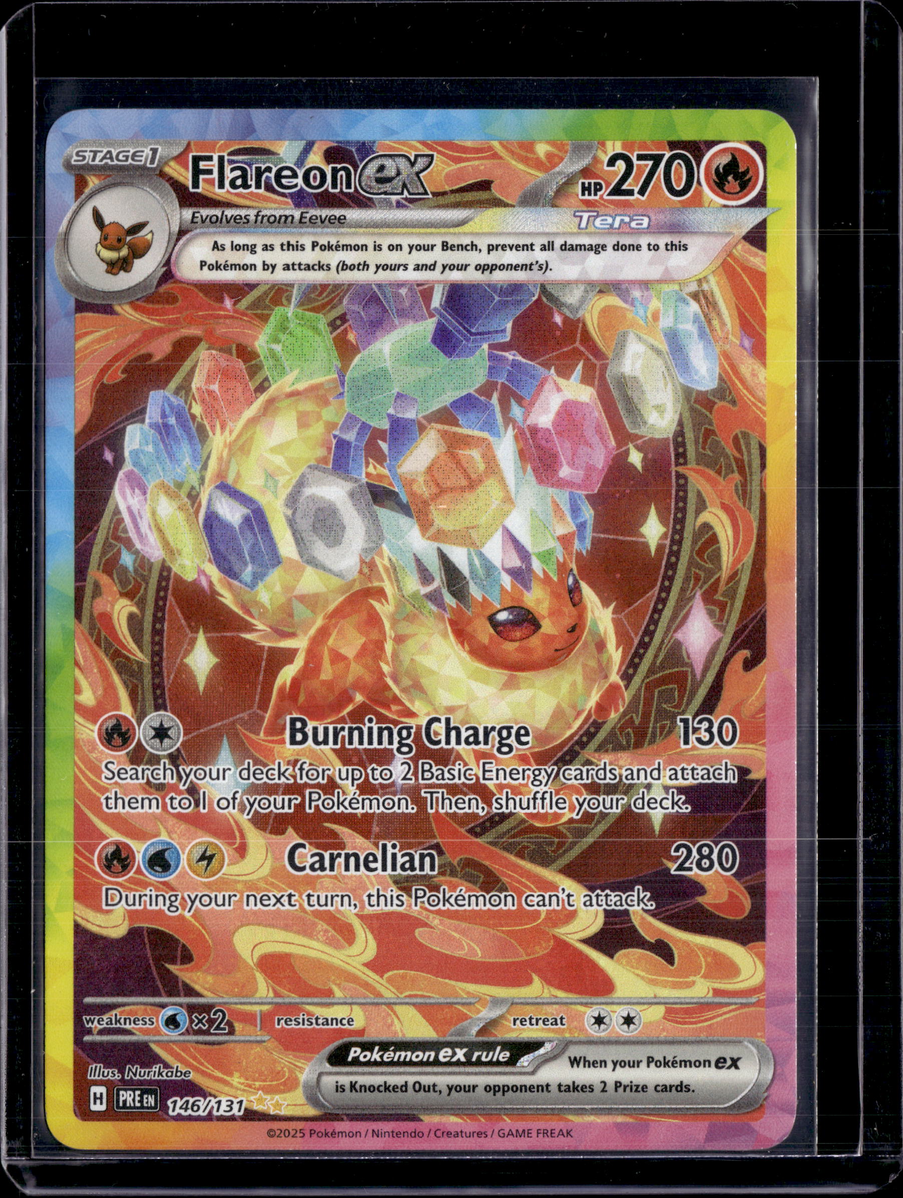 2025 Prismatic Evolutions Flareon ex SIR 146/131 (B)