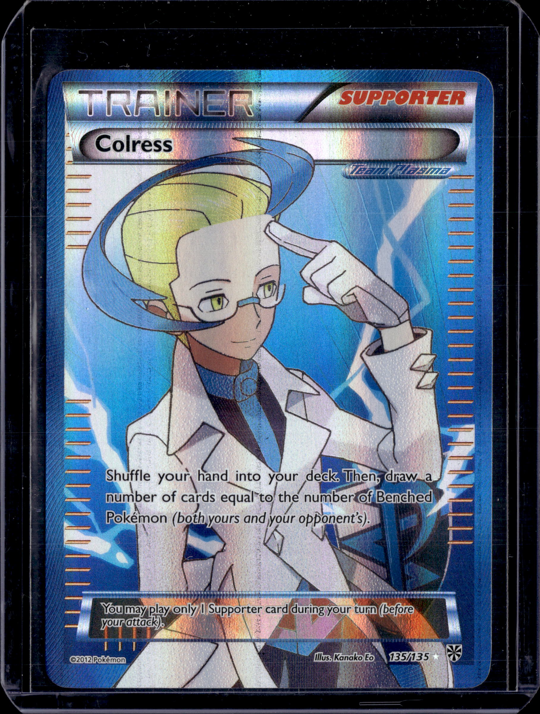 2012 Pokemon Plasma Storm Colress Team Plasma #135/135