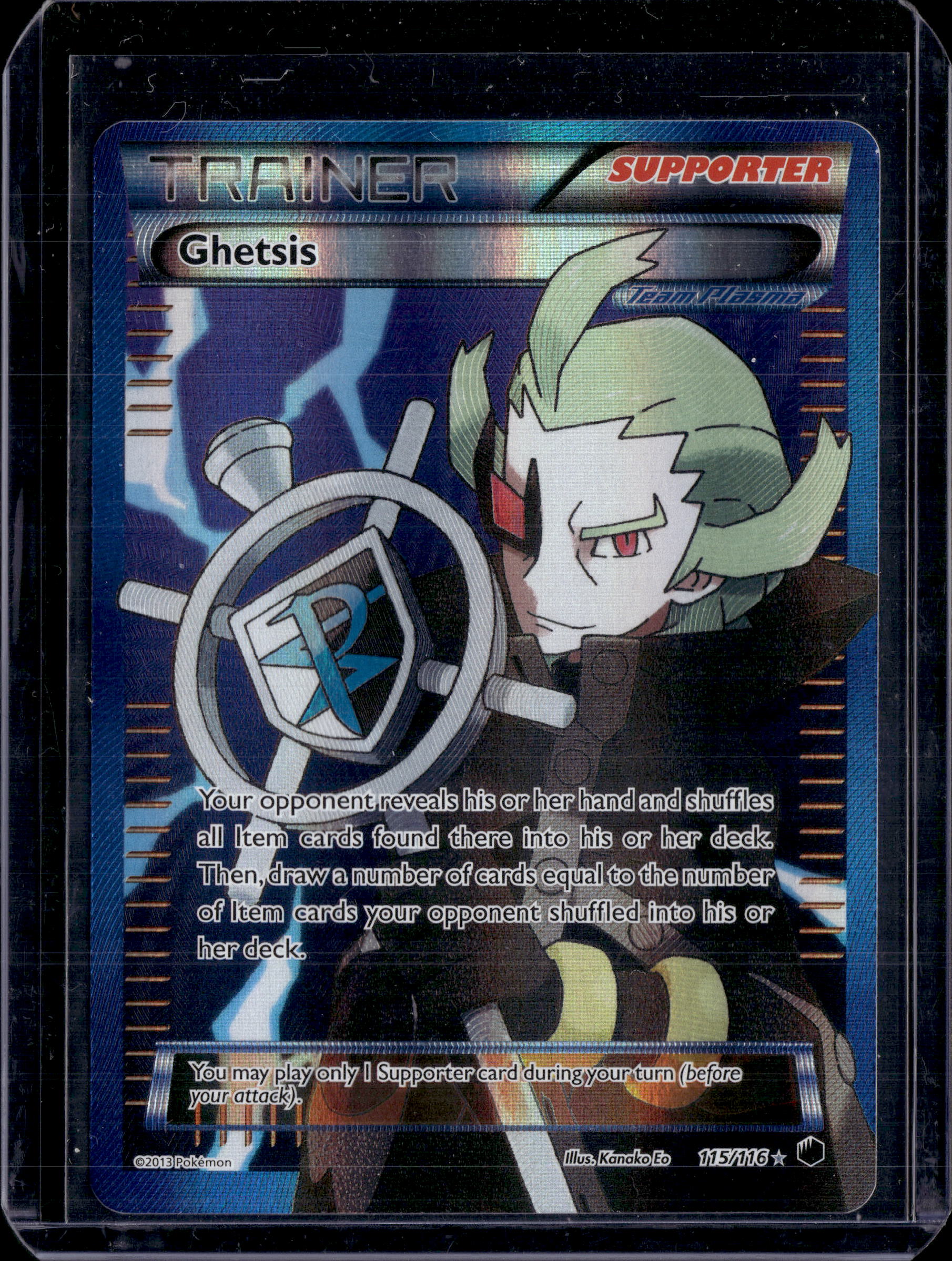 2013 Pokemon Plasma Freeze Ghetsis Full Art Holo #115/116