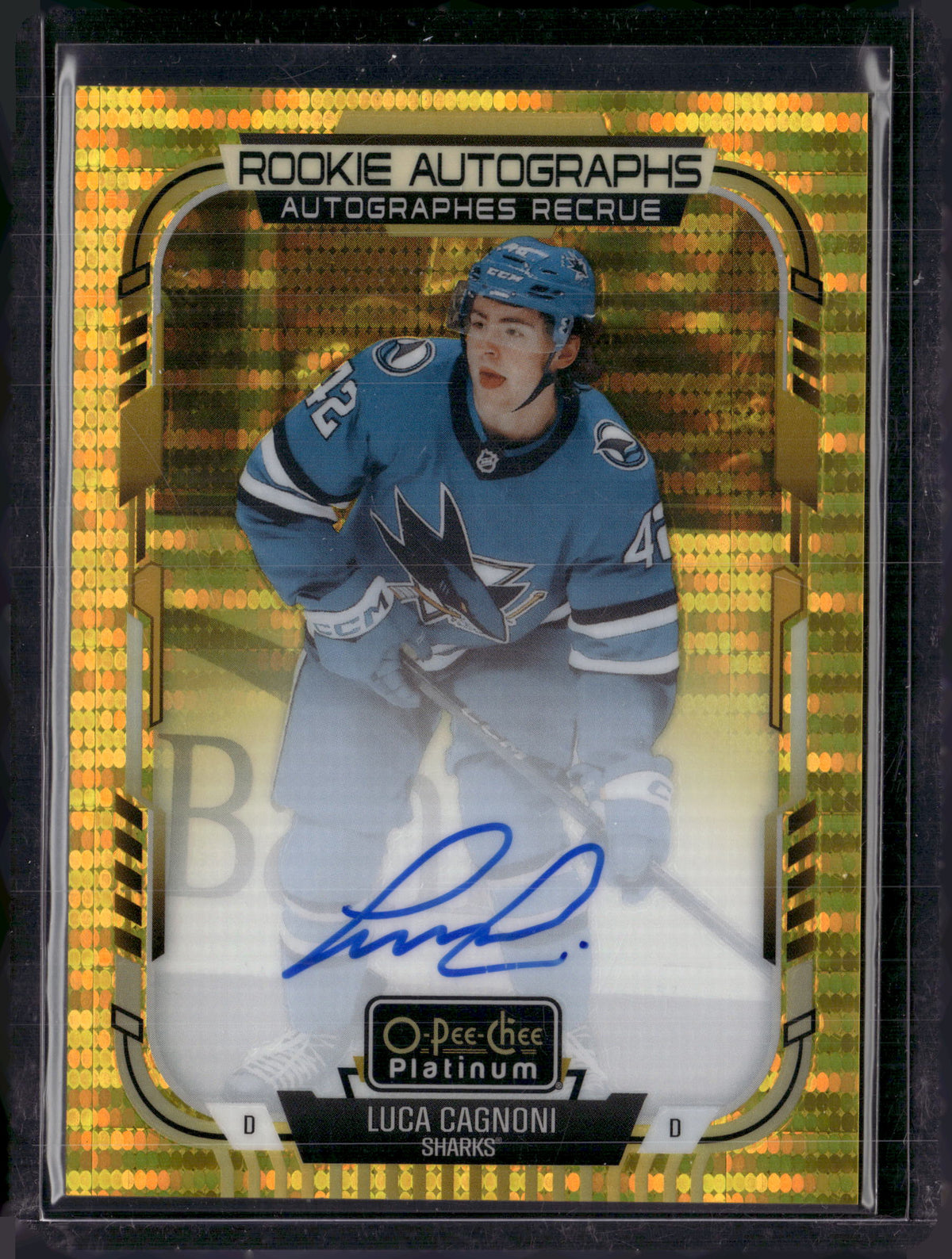 25-26 OPC Platinum Hockey Rookie Auto Seismic Gold R-LC Luca Cagnoni /25