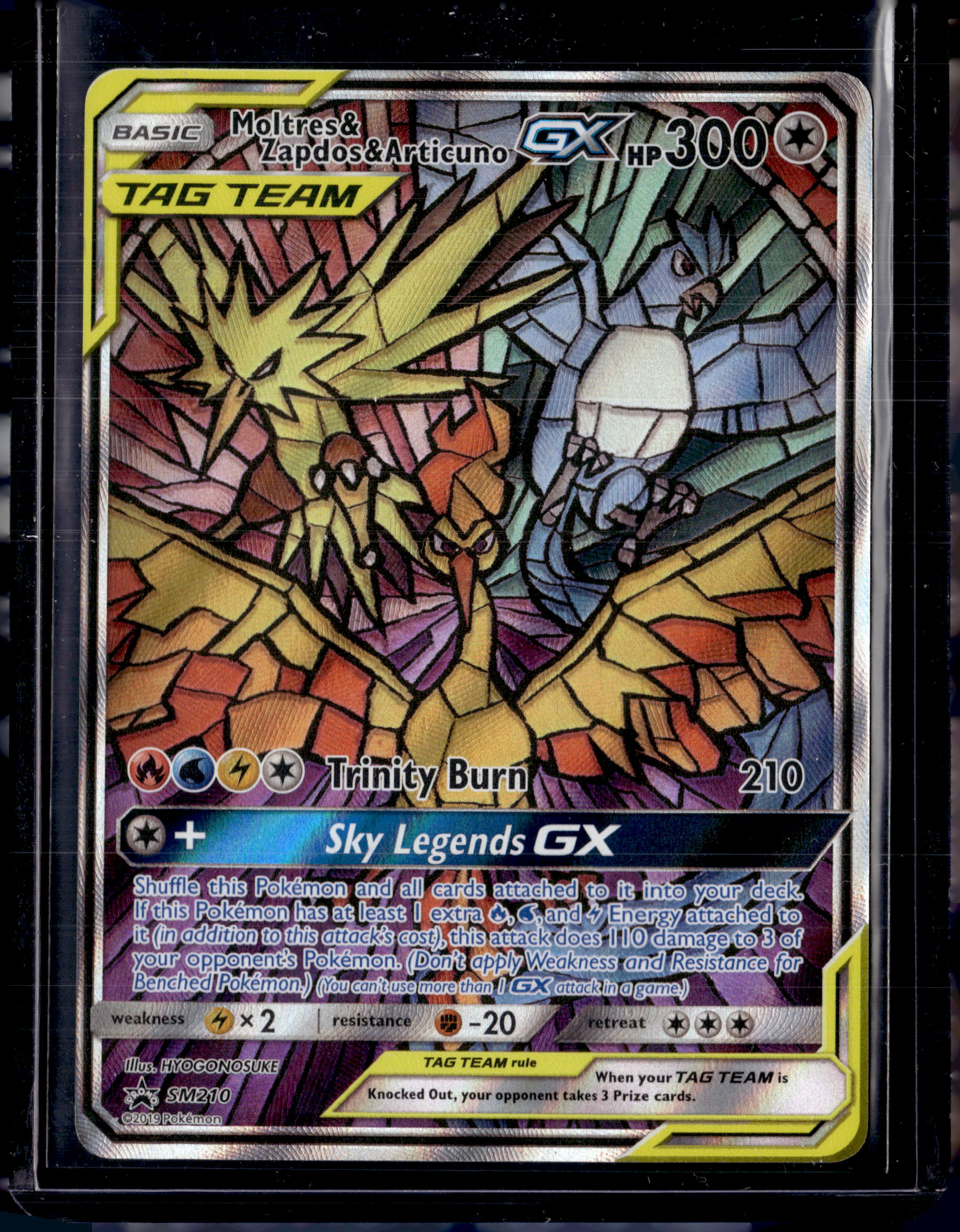 2019 Hidden Fates ETB Promo Moltres/Zapdos/Articuno GX SM210