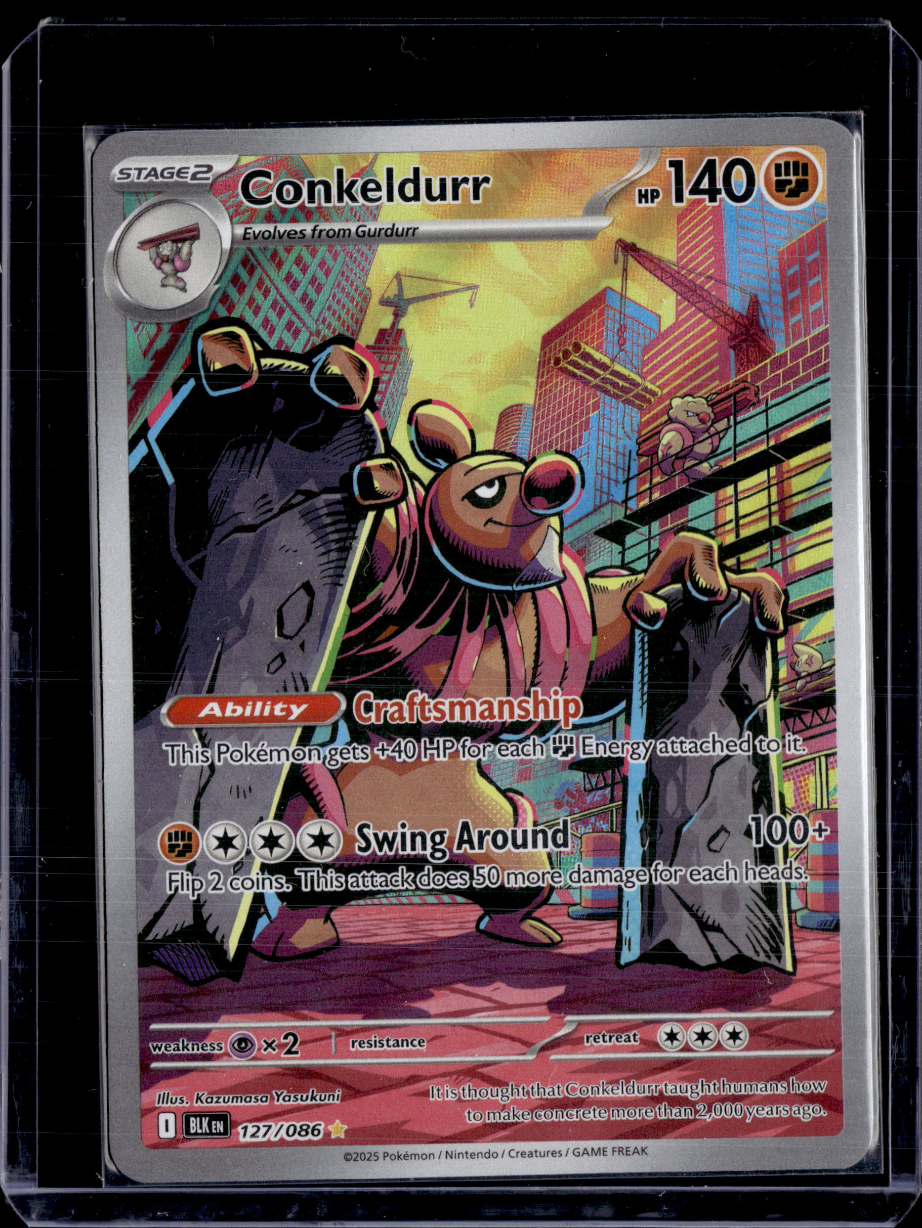 Conkeldurr - Illustration Rare Holo SV: Black Bolt 127/086