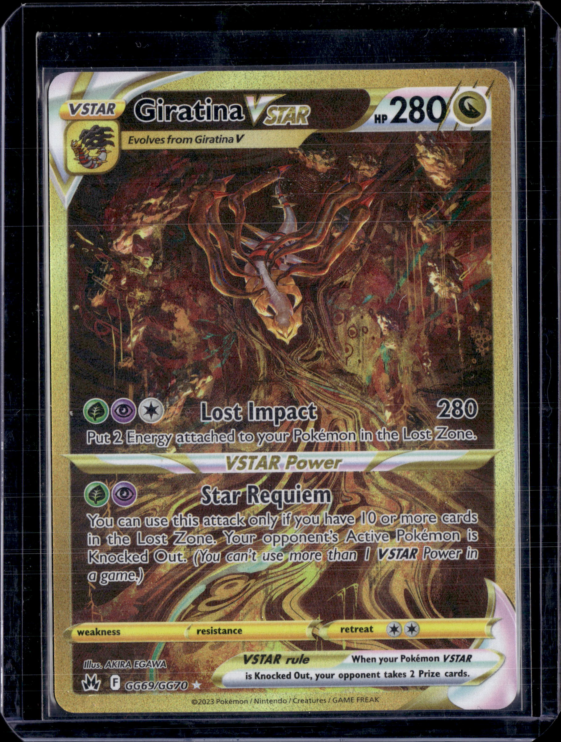 Giratina VSTAR (Secret) GG69/GG70 SWSH: Crown Zenith: Galarian Gallery Holo