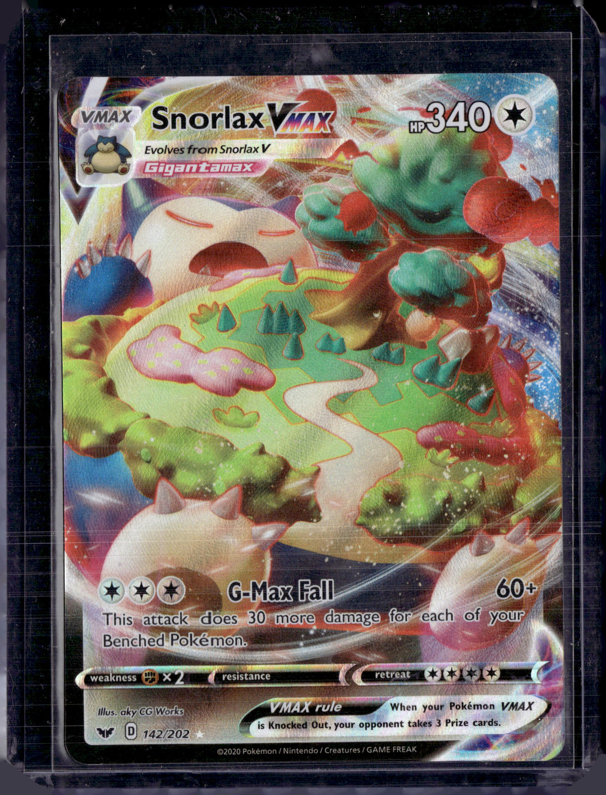 Snorlax VMAX 142/202 Sword & Shield SWSH01 Holo Ultra Rare English
