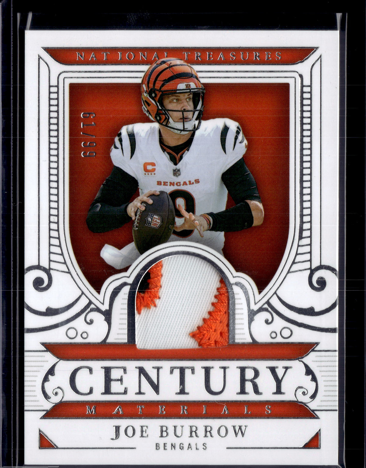 2025 Panini National Treasures Joe Burrow Century Materials /99