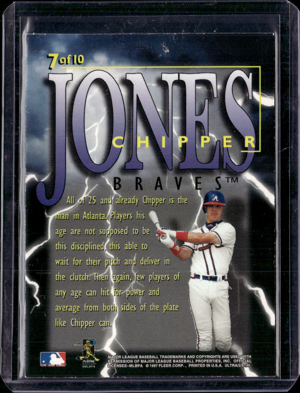 1997 Fleer Ultra Chipper Jones ThunderClap