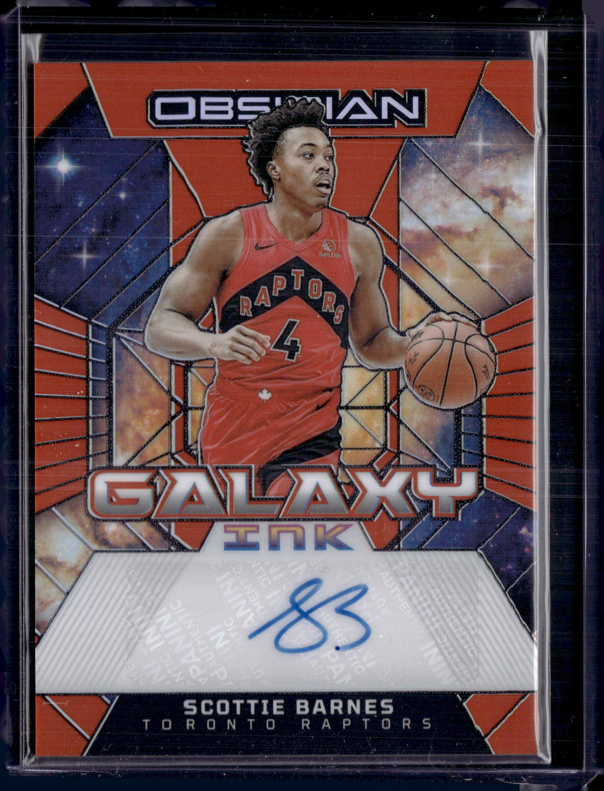 2023-24 Panini Obsidian Scottie Barnes Orange Galaxy Ink /75