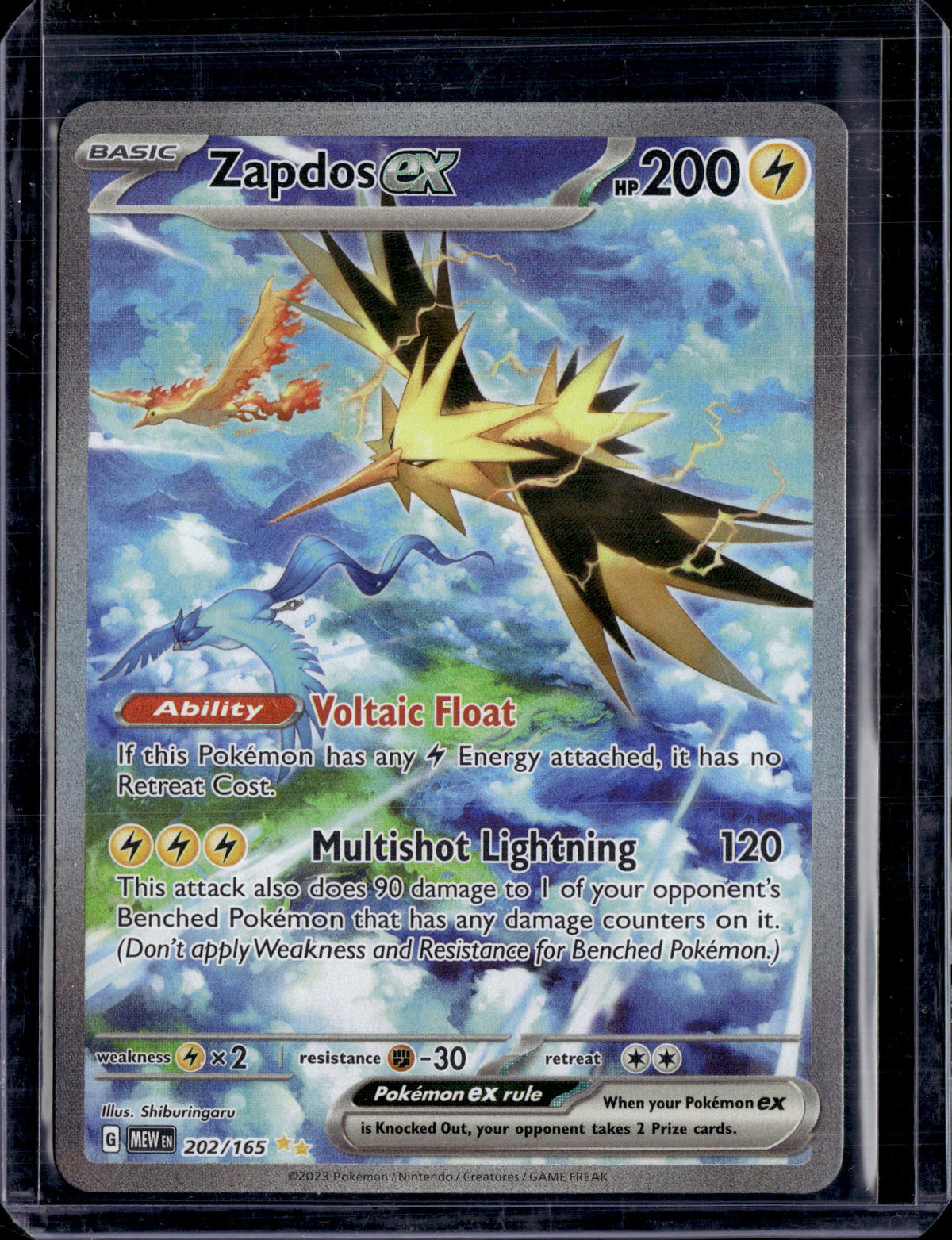 2023 Scarlet & Violet 151 Zapdos EX SIR 202/165 (C)