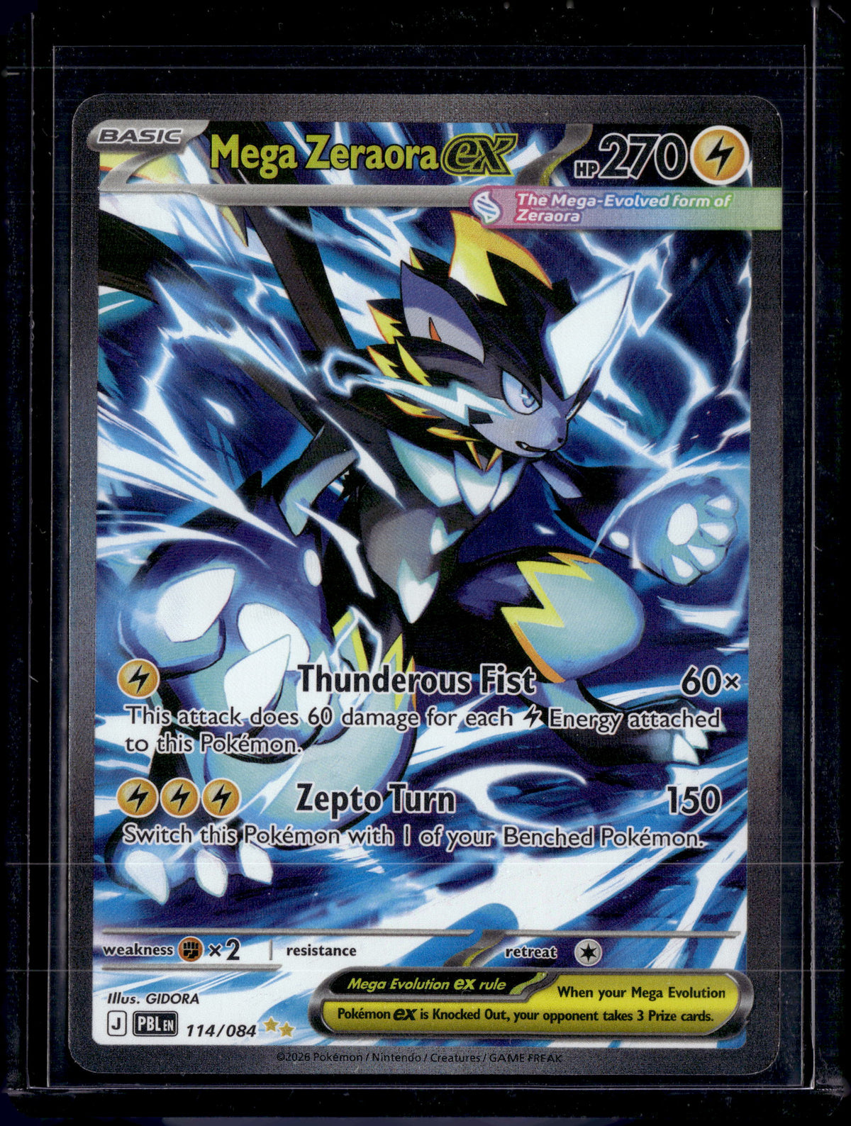 2026 Pitch Black Mega Zeraora ex Special Illustration Rare (b)