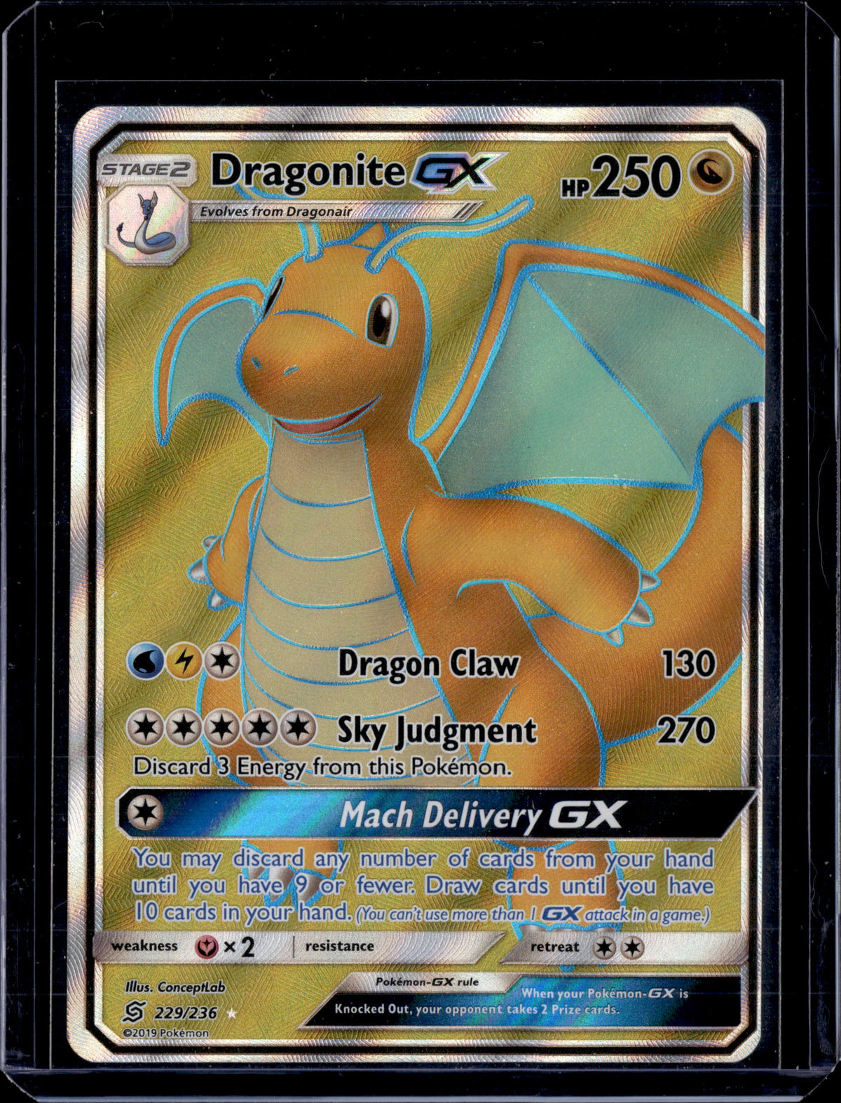 2019 Unified Minds Dragonite GX Ultra Rare