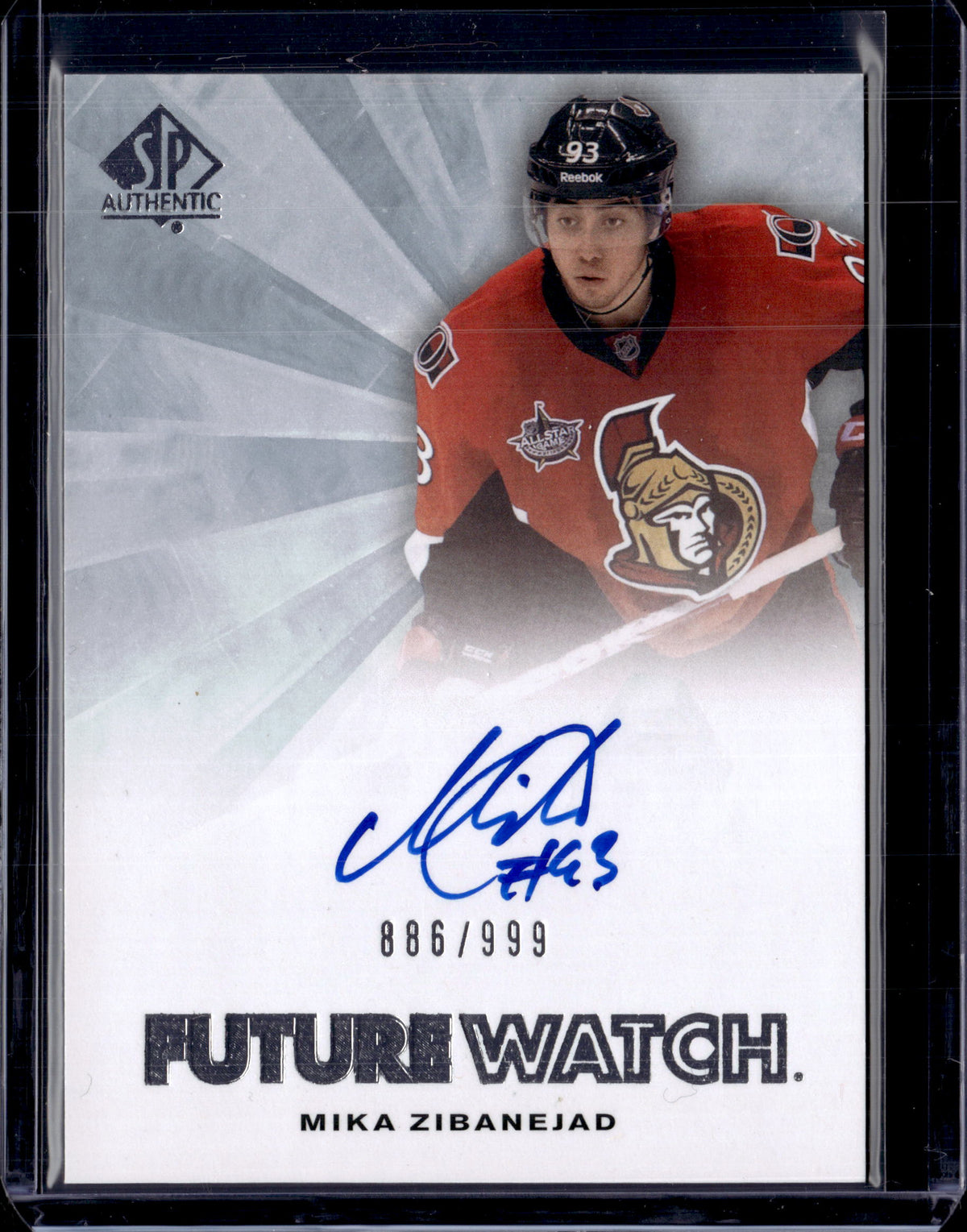 2011-12 SP Authentic Mika Zibanejad Autographed Future Watch