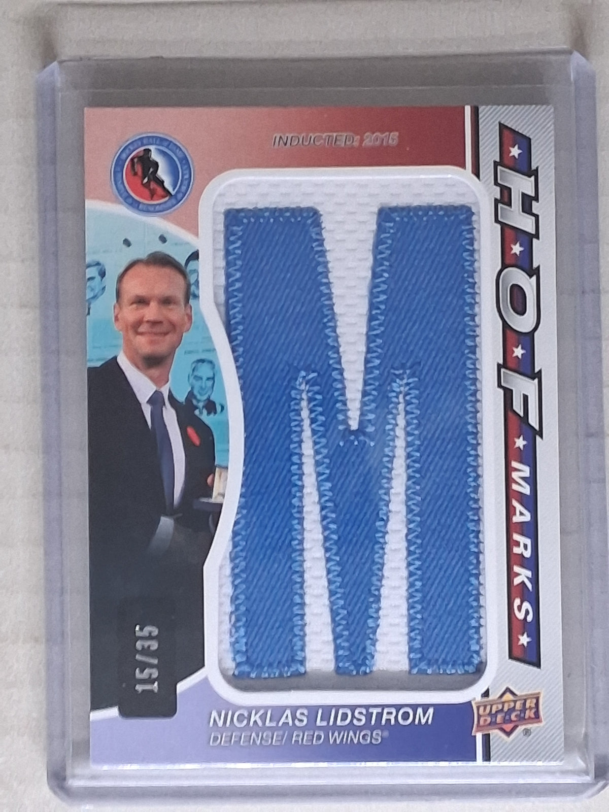2024-25 SP Game Used Nicklas Lidstrom H.O.F Marks 'M' /35