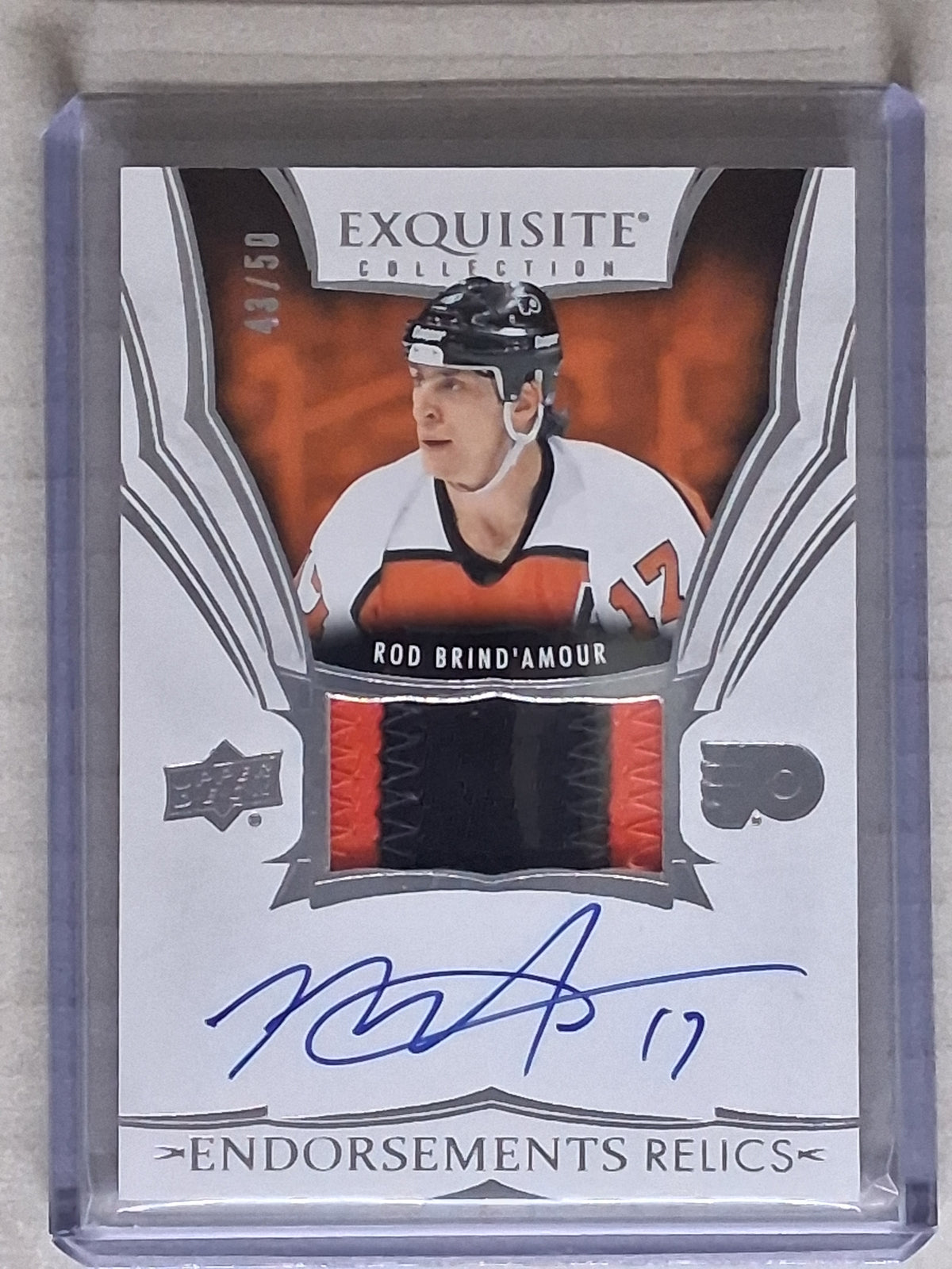 2024-25 Exquisite Collection Endorsements Relics Rod Brind'amour Patch Auto /50