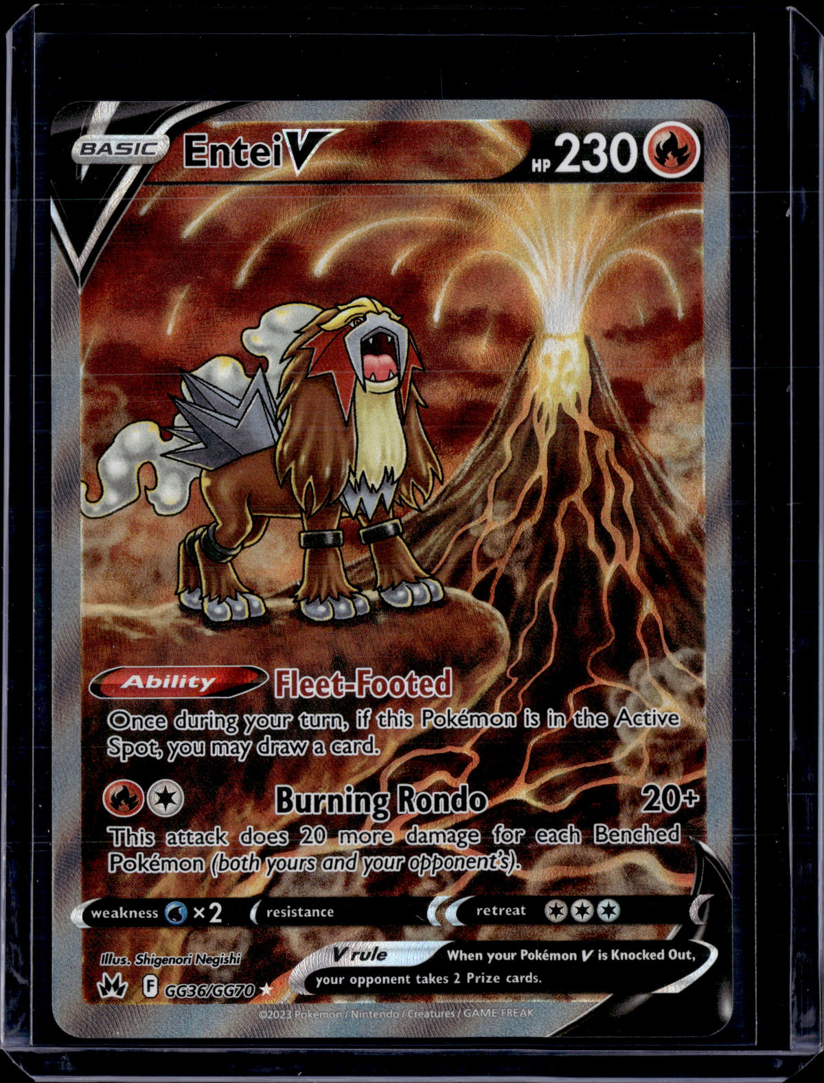 2023 Crown Zenith: Galarian Gallery Entei V Ultra Rare