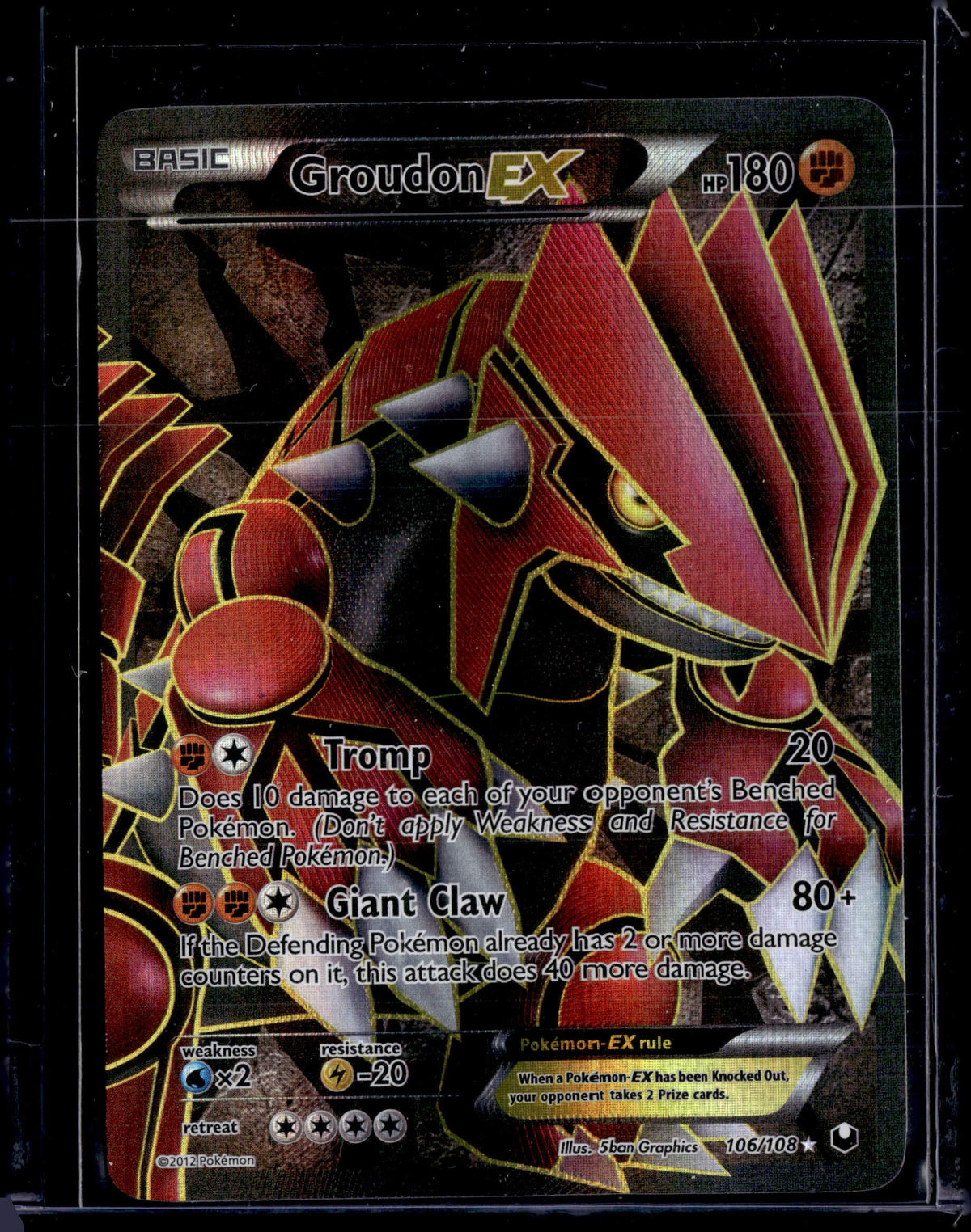 2012 Dark Explorers Groudon EX Ultra Rare