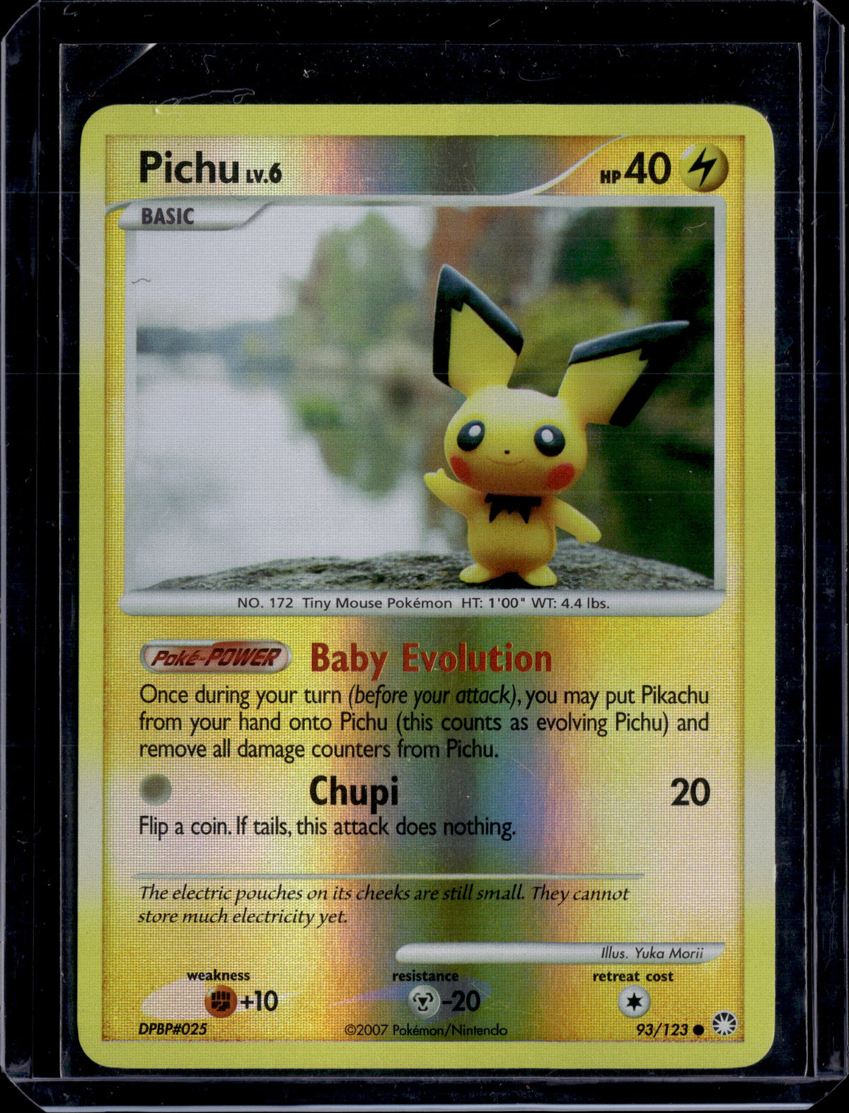 2007  Mysterious Treasures Pichu Reverse Holo Common
