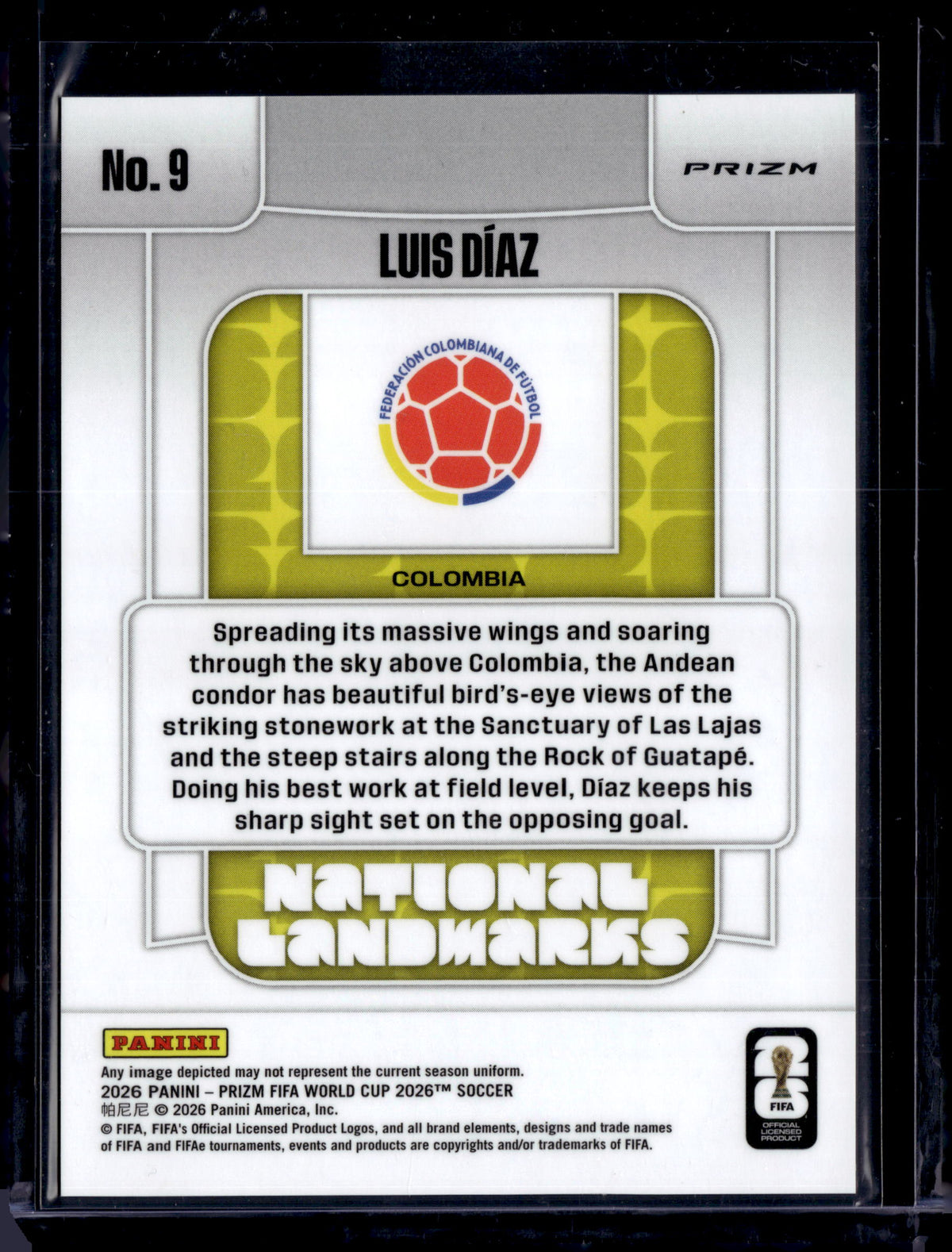 2026 Panini FIFA World Cup National Landmarks Luis Diaz