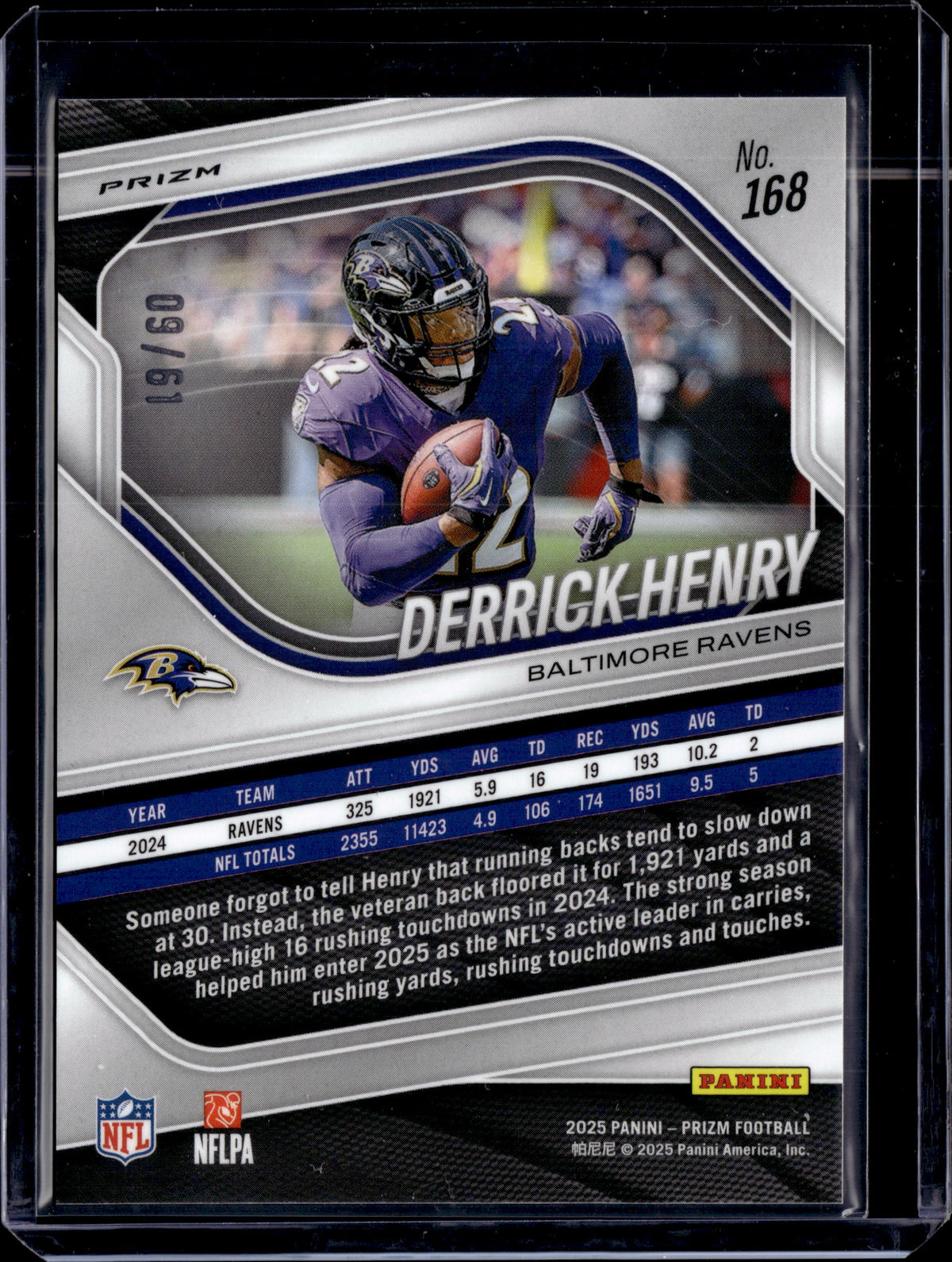 2025 Panini Prizm Derrick Henry Kangaroo /61 #168