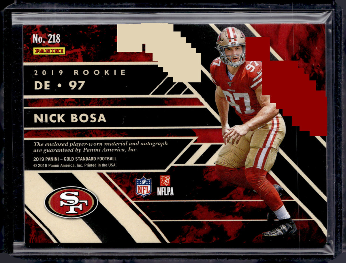2019 Panini Gold Standard #318 Nick Bosa RPA RC Rookie Patch AUTO /99