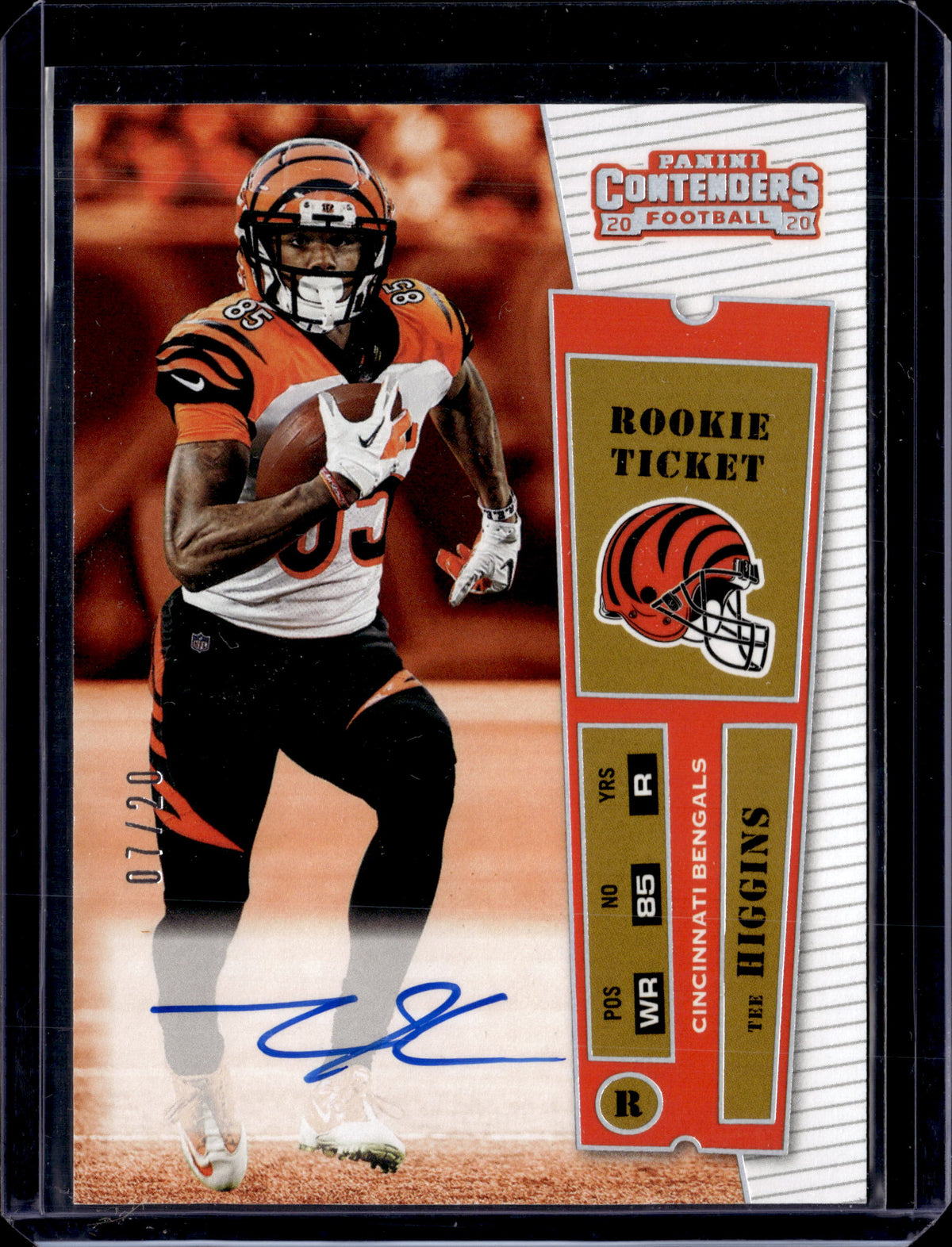 2020 Contenders Tee Higgins RPS Auto #RRT-THI /20 Throwback Rookie