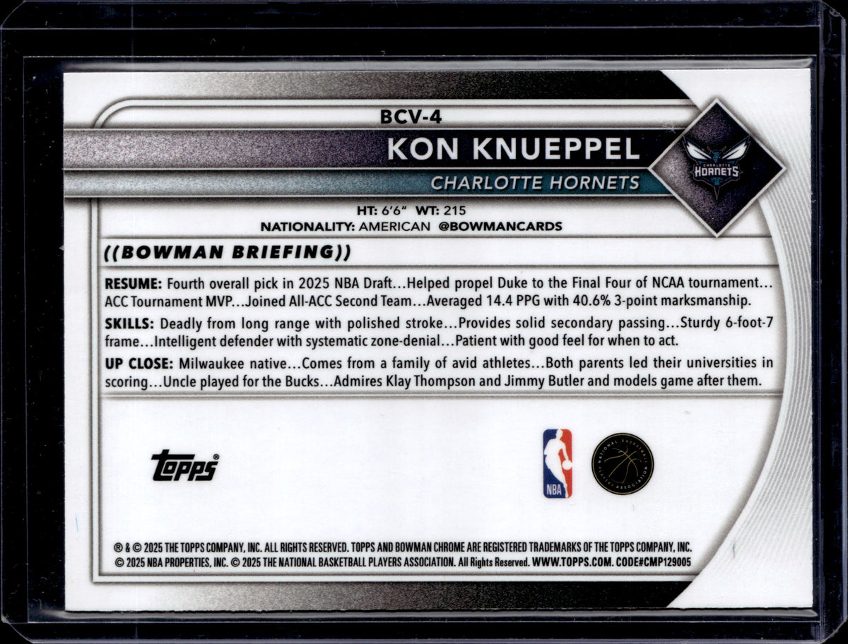 2025 Bowman Chrome Kon Knueppel Pink Mojo /199