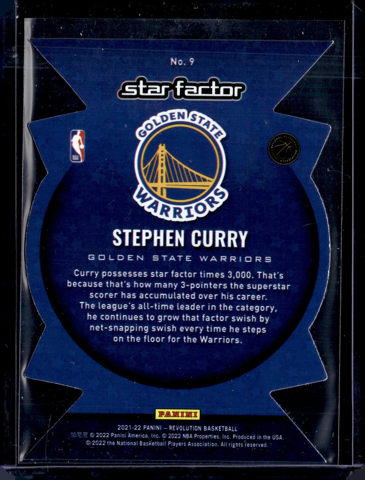 2021-22 Panini Revolution Stephen Curry Star Factor Die Cut