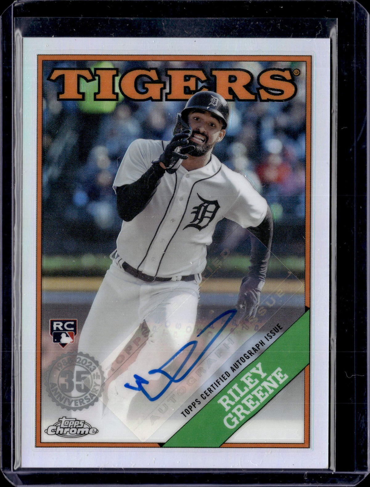 2023 Topps Chrome: # 88CA-RG RIley Greene Refractor Auto /50 RC Detroit Tigers