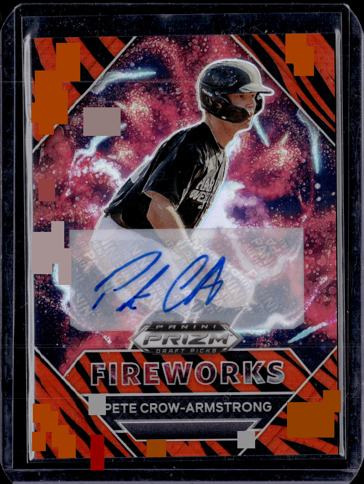 Pete Crow-Armstrong 2020 Panini Prizm Tiger Stripe Prizm Auto /25 Chicago Cubs