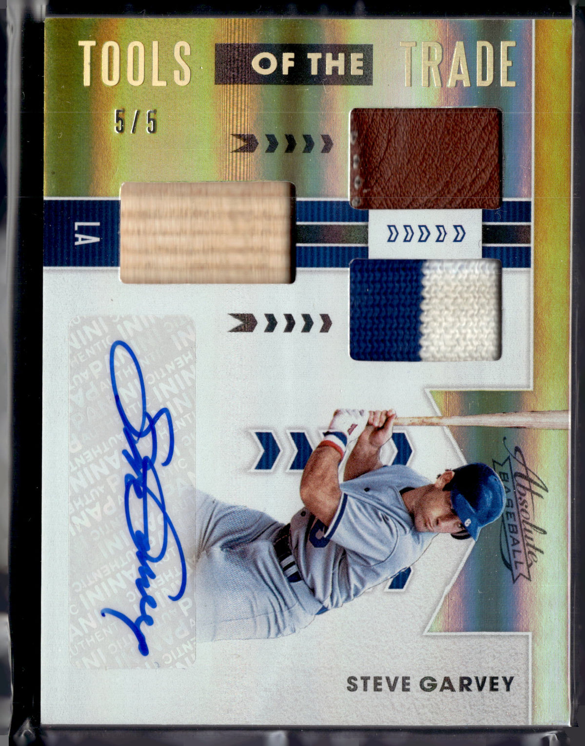 2020 Absolute Steve Garvey Tools of the Trade Triple GU Relic Auto #/5