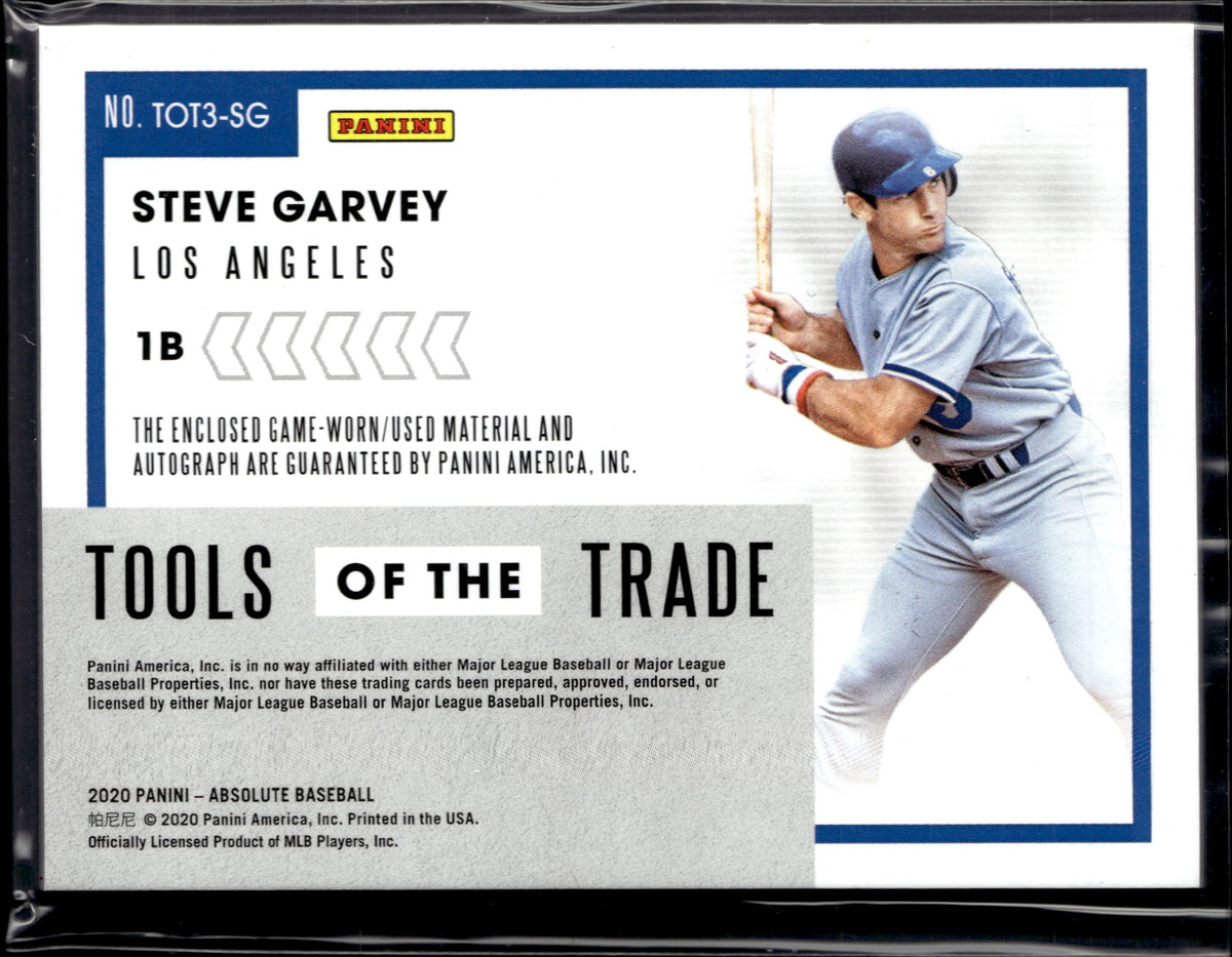 2020 Absolute Steve Garvey Tools of the Trade Triple GU Relic Auto #/5