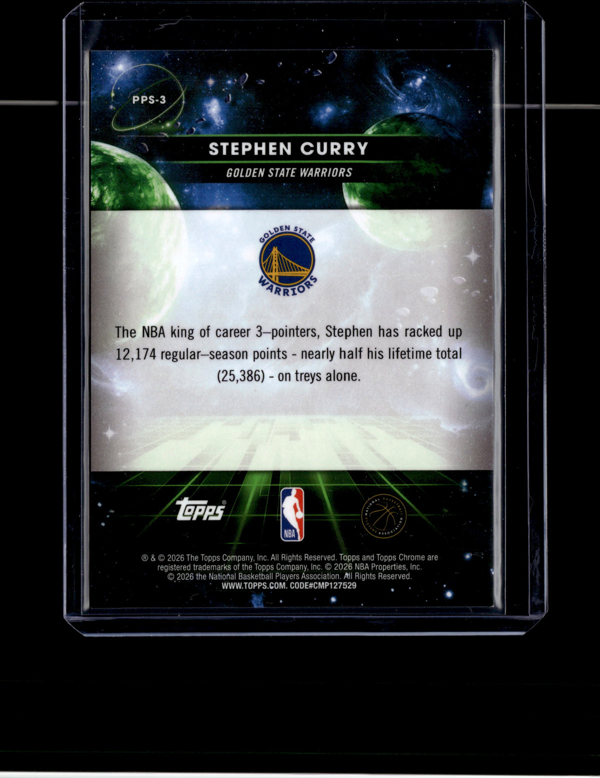 2025-26 Topps Cosmic Chrome Planetary Pursuit The Sun Stephen Curry