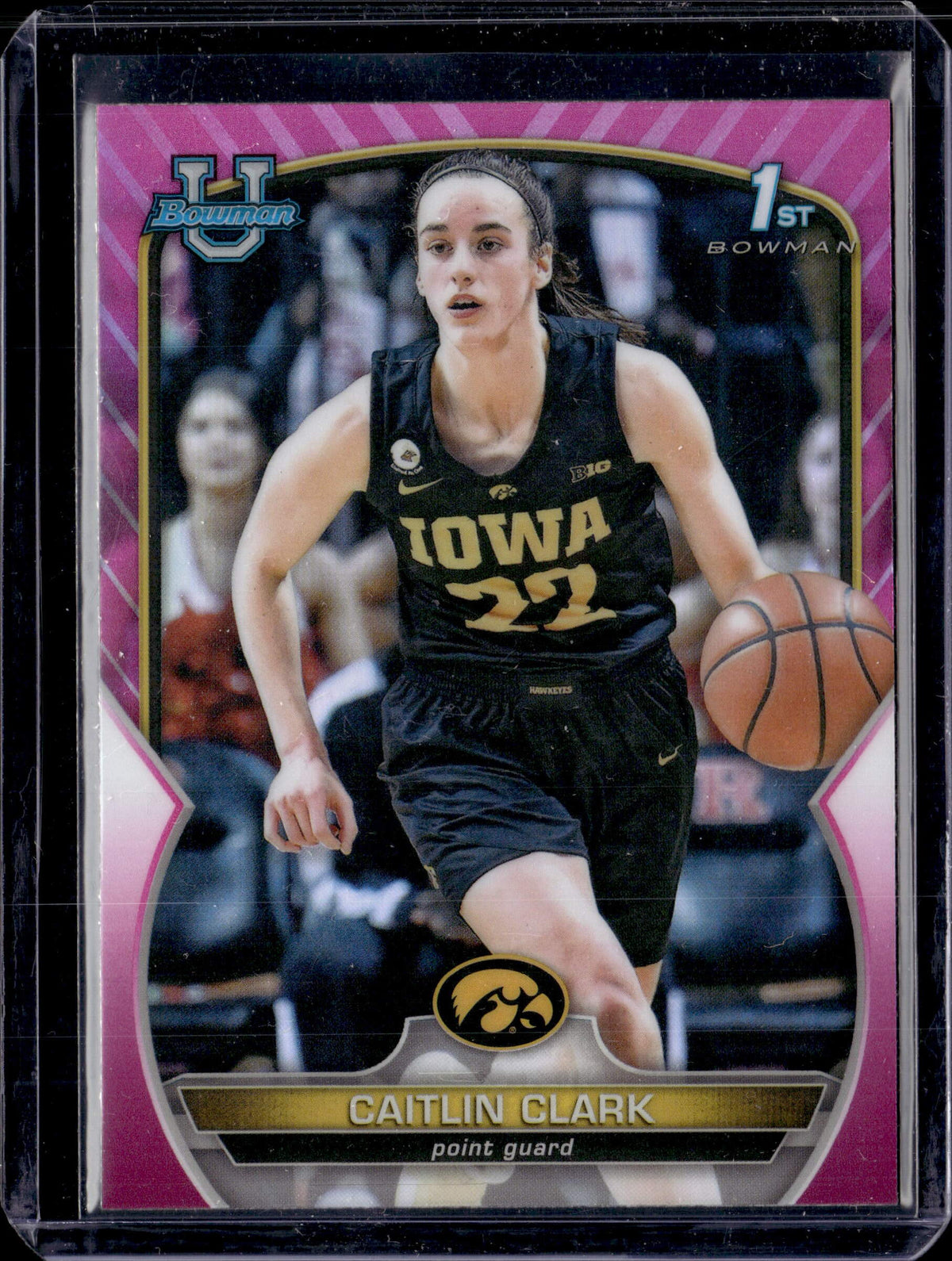 2023 Bowman U Chrome Caitlin Clark #50 1st Pink Refractor Rookie Iowa RC