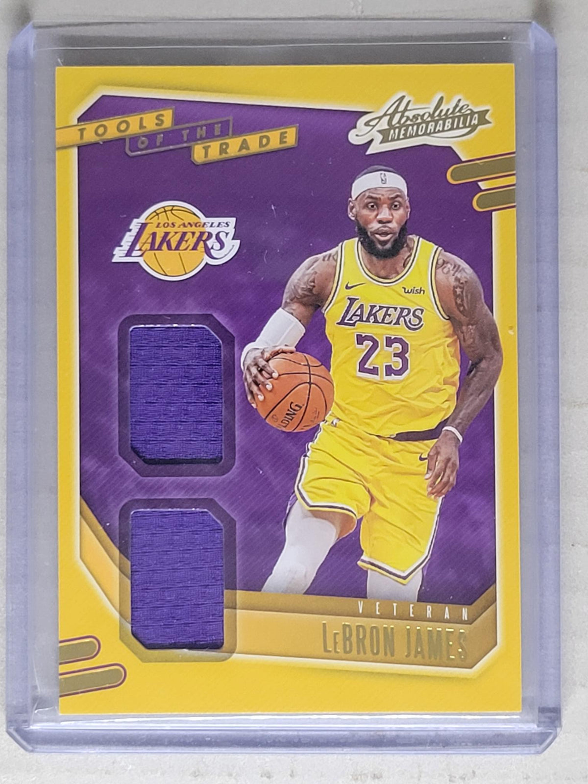 2020-21 Absolute Tools of the Trade LeBron James Lakers Game Used Patch