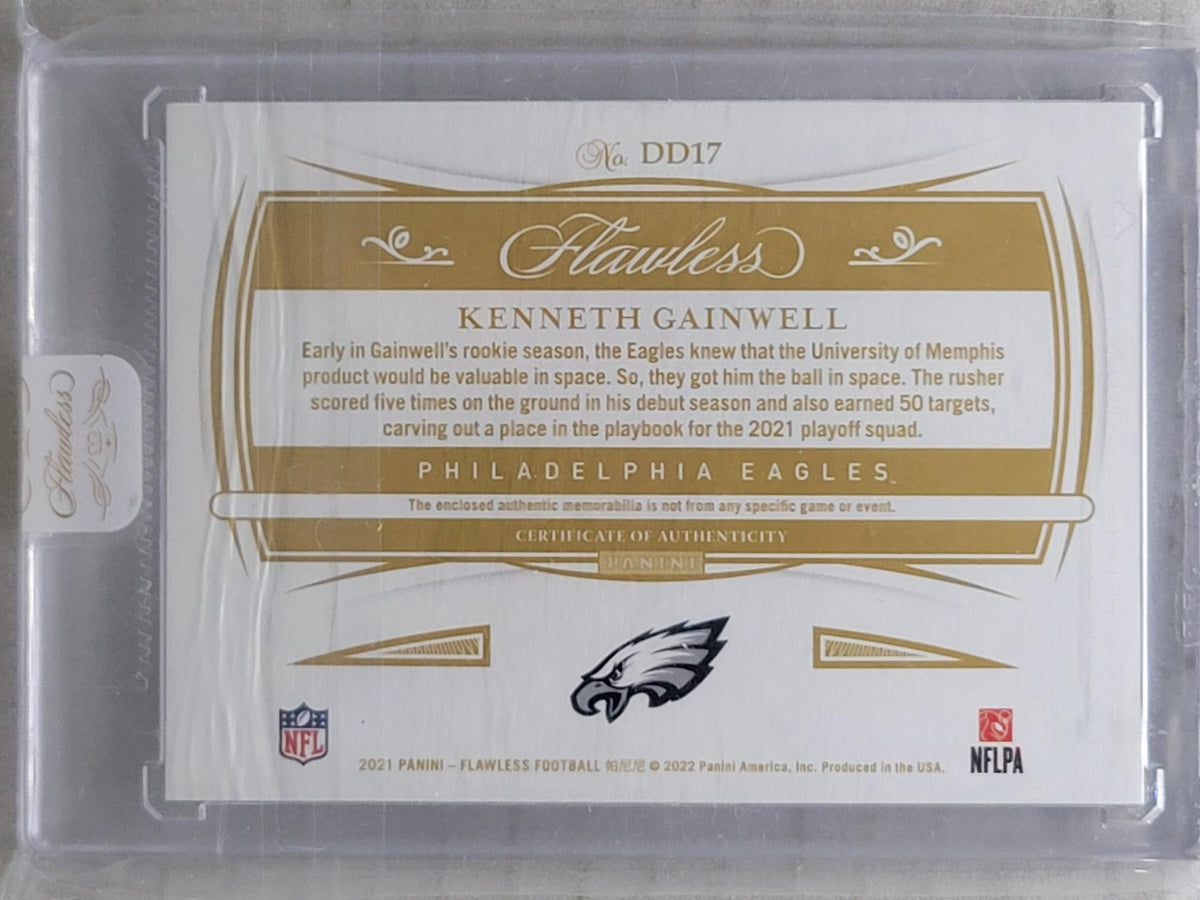 2021 Panini Flawless - Debut Duals Kenneth Gainwell #DD17 2/2 Laundry Tag/Nike