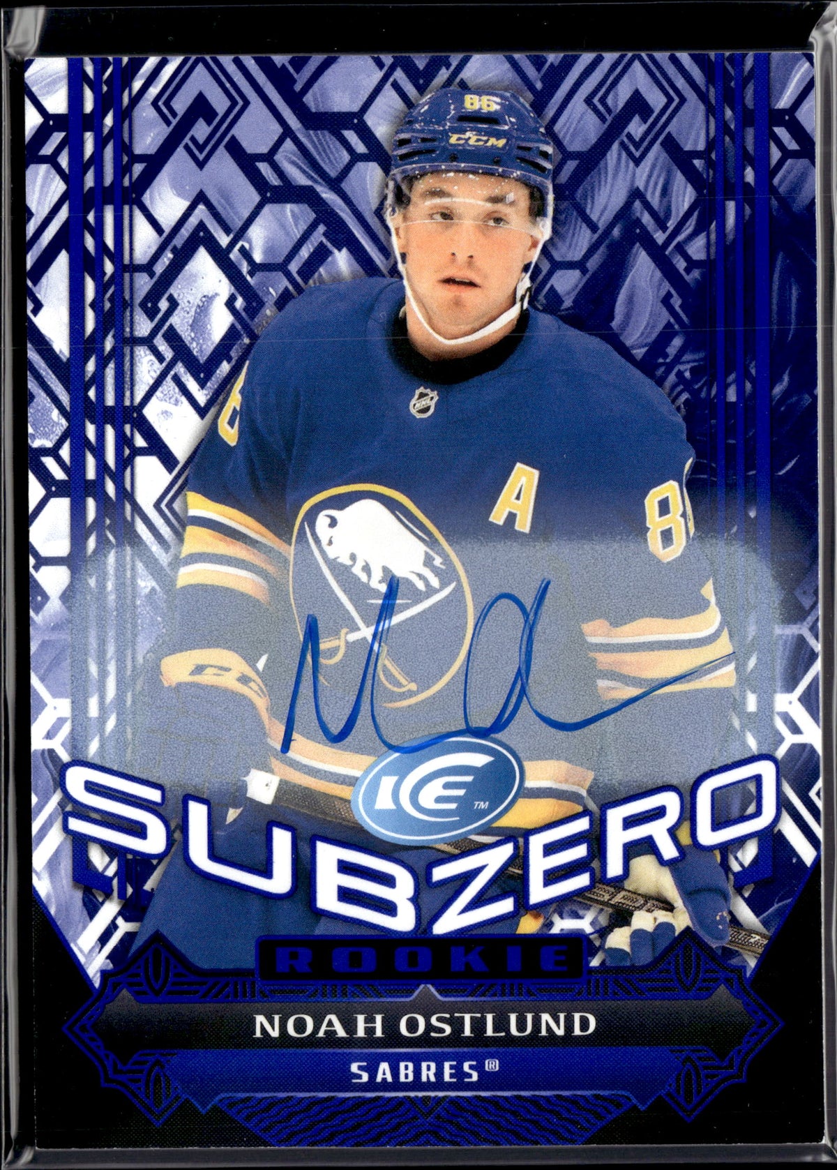 2025-26 Upper Deck Ice Rookie Sub Zero Blue Auto Noah Ostlund
