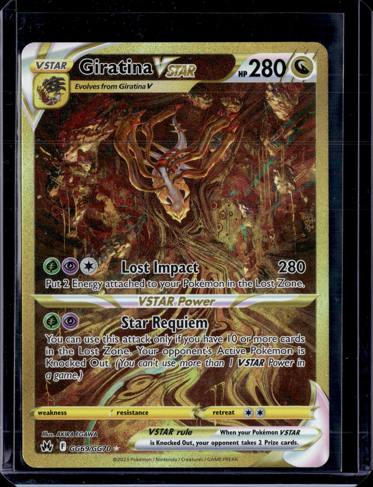 2023 Crown Zenith Giratina VStar Secret Rare GG69/GG70