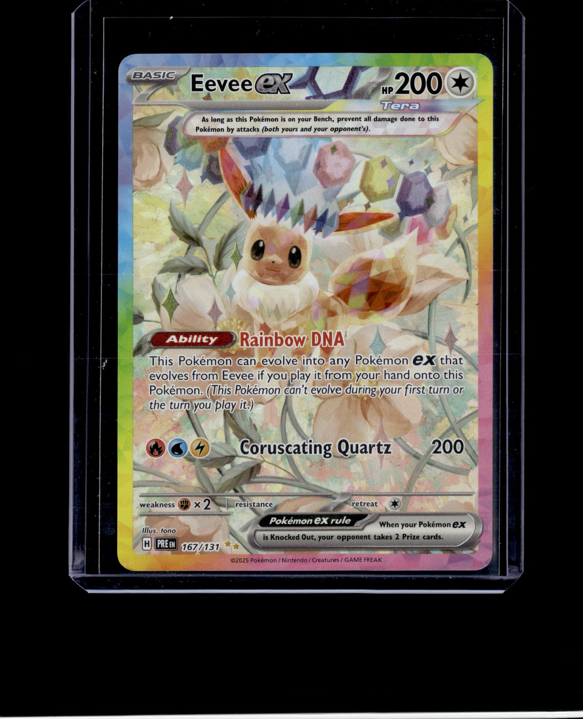 2025 Prismatic Evolutions Eevee ex Special Illustration Rare