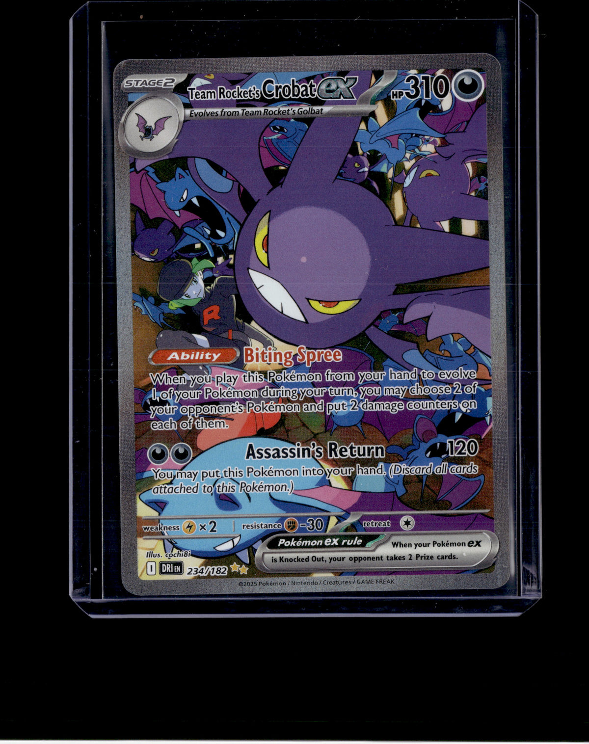 2025 Destined Rivals Team Rocket's Crobat ex Special Illustration Rare