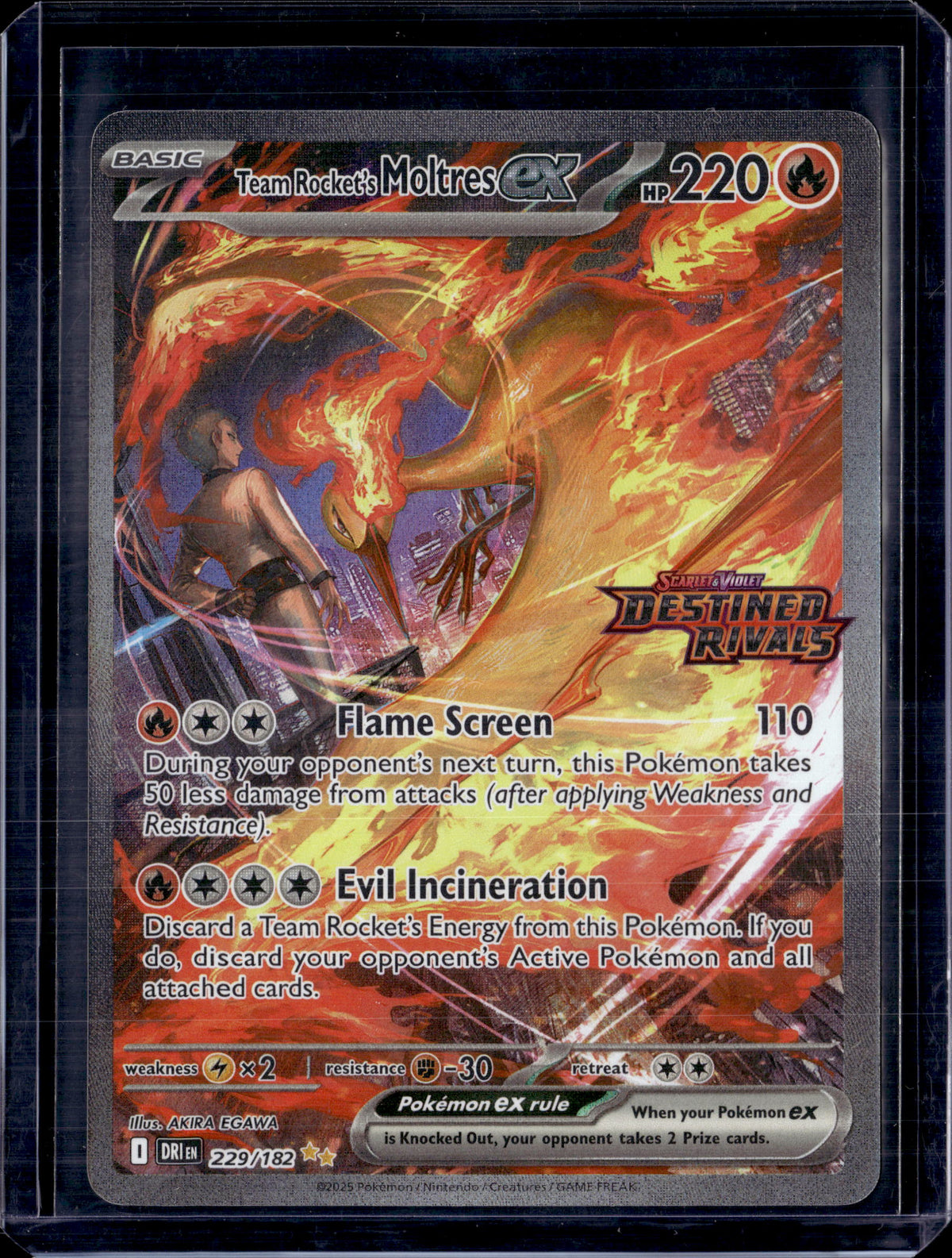 2025 Destined Rivals Team Rocket's Moltres ex Special Illustration Rare (B)