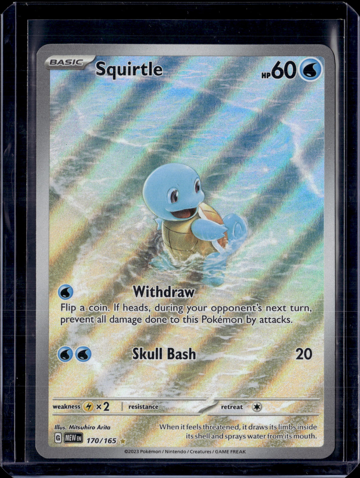 2023 Pokémon Scarlet & Violet 151 Squirtle IR Holo 170/165
