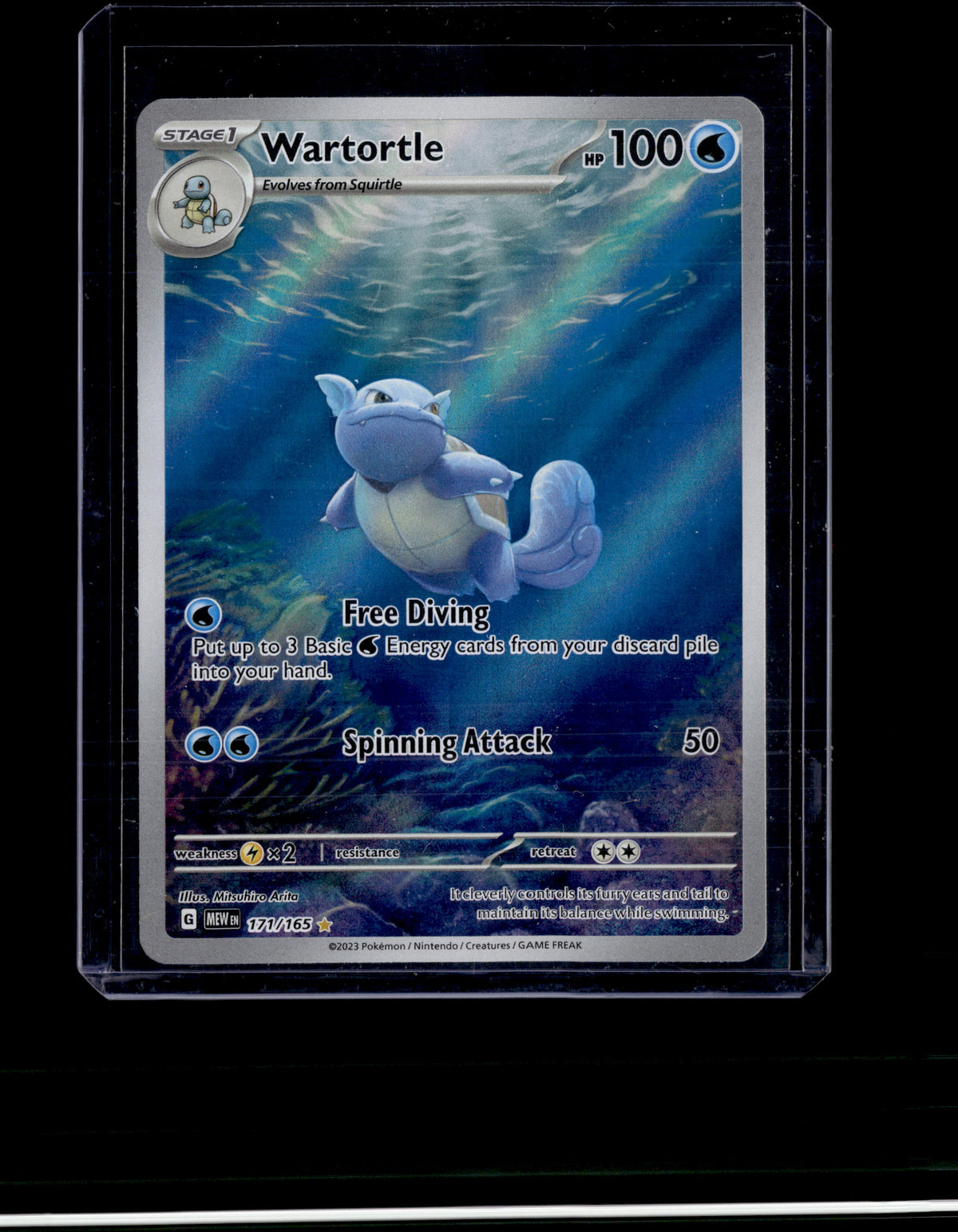 2023 Scarlet & Violet 151 Wartortle Illustration Rare (A)