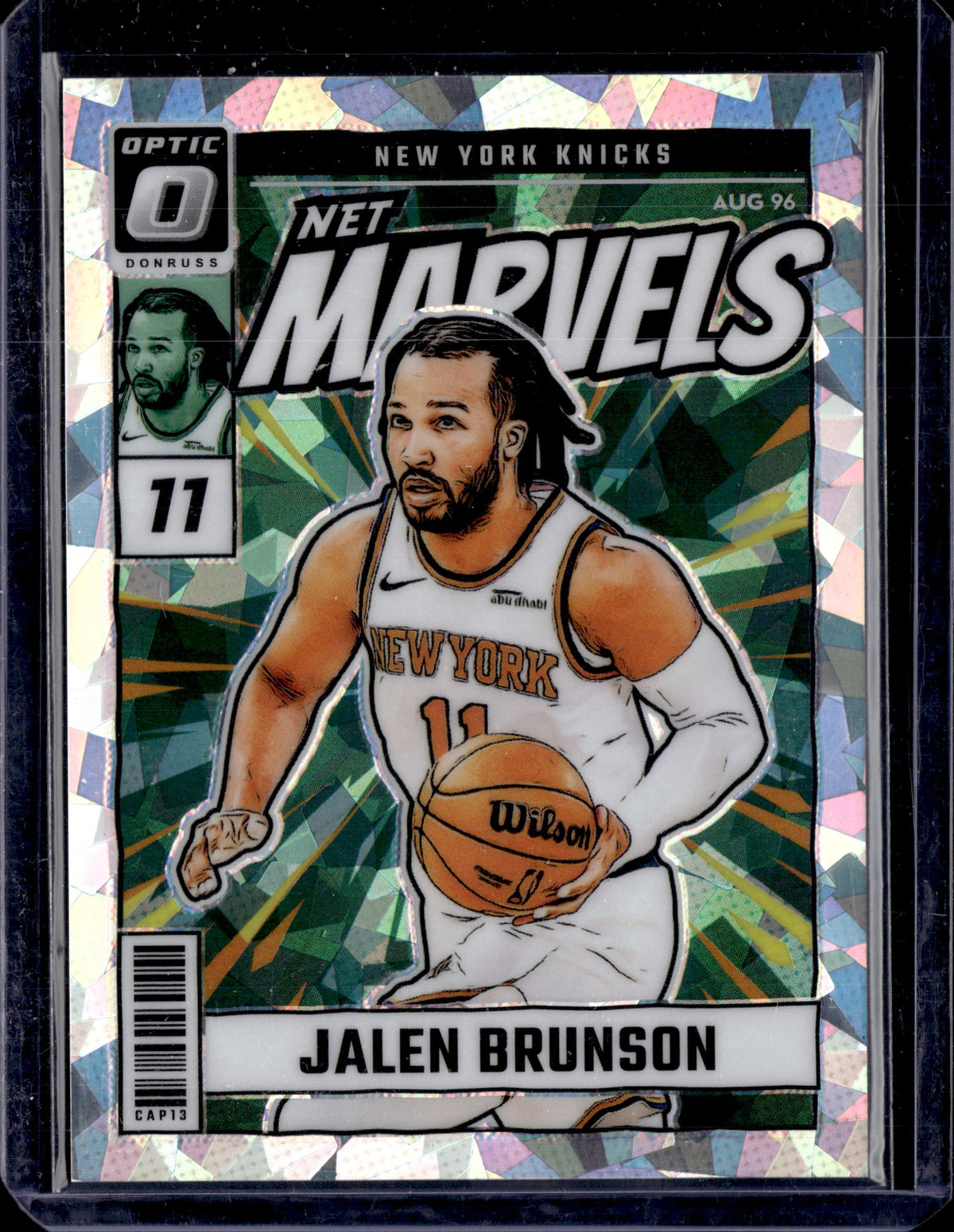 2024-25 Donruss Optic JALEN BRUNSON Net Marvels 22 Cracked Ice /25