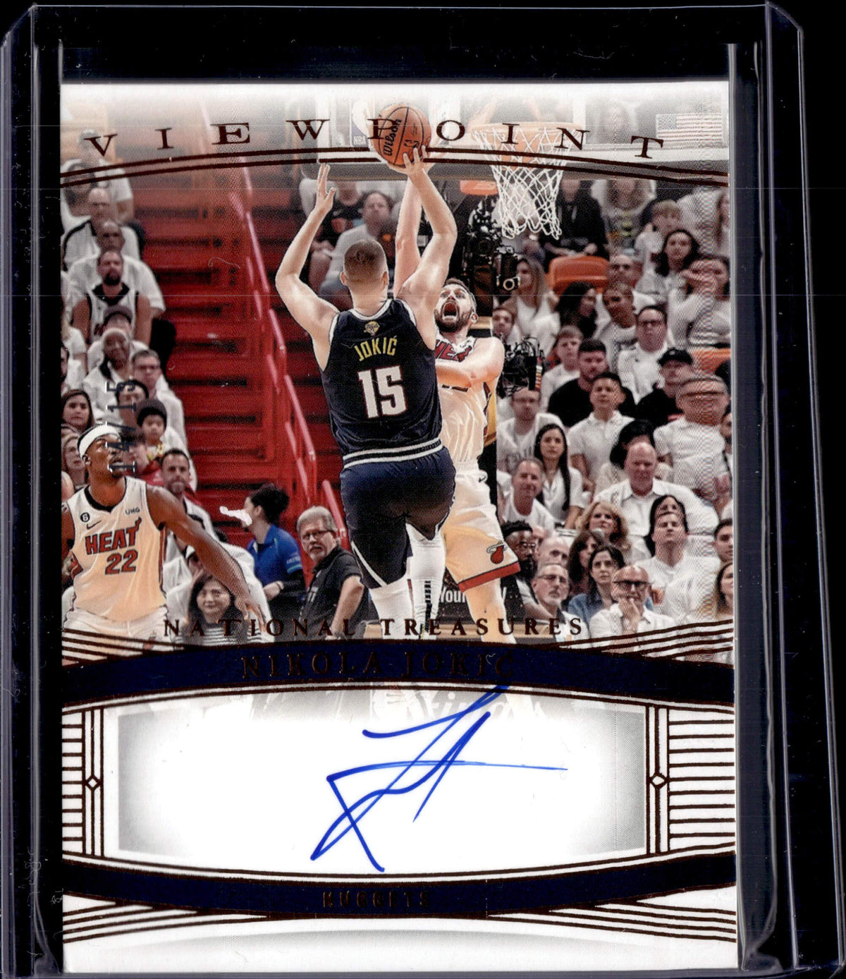 2023-24 National Treasures Nikola Jokic Viewpoint Signatures Bronze Auto #/15