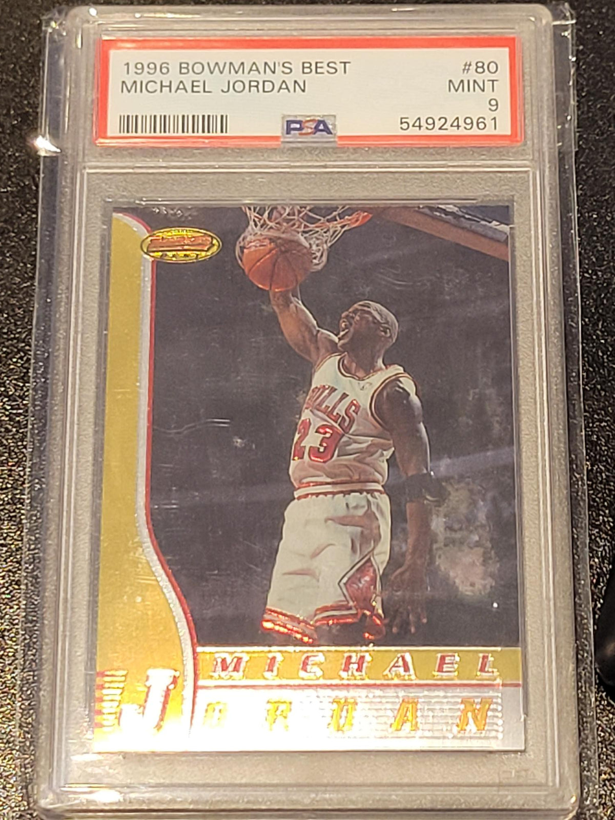 1996 Bowman’s Best Michael Jordan #80 PSA 9 Mint Chicago Bulls HOF