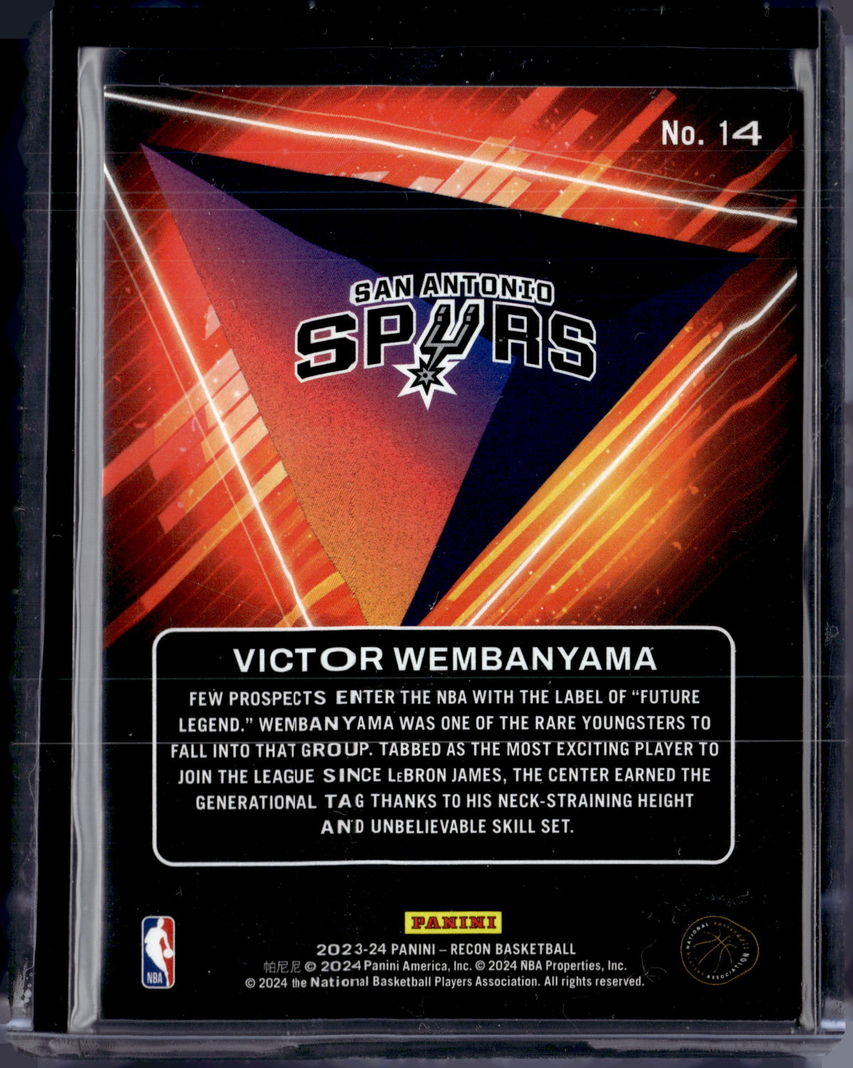 2023-24 Panini Recon - Future Legends Victor Wembanyama #14 (RC)