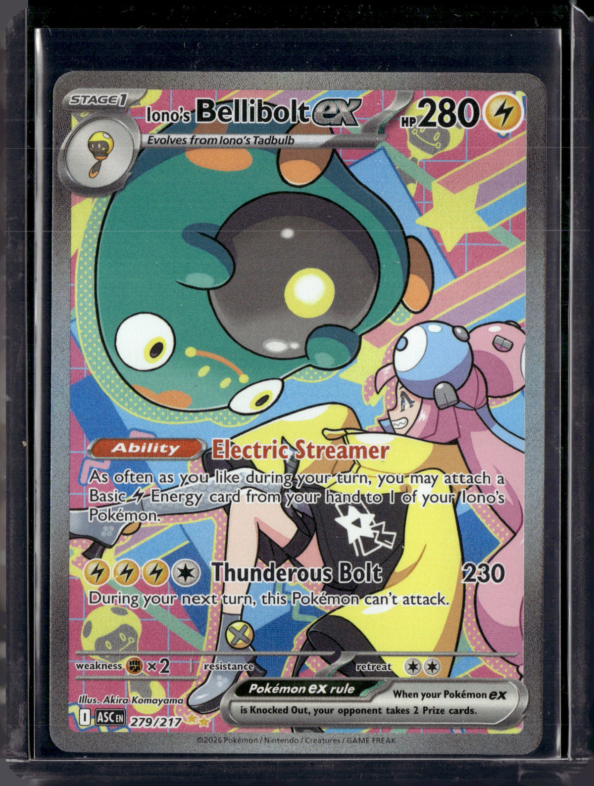 Pokemon Iono's Bellibolt ex 279/217 Special Illustration Rare