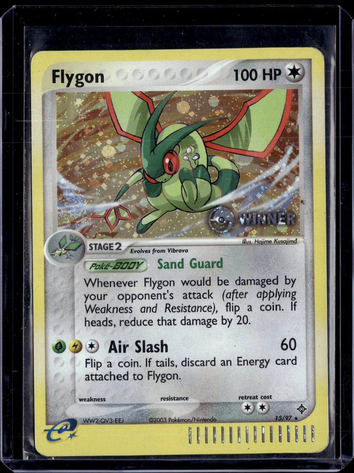 Pokémon EX Dragon Flygon Holo Stamped Winner Promo 15/97