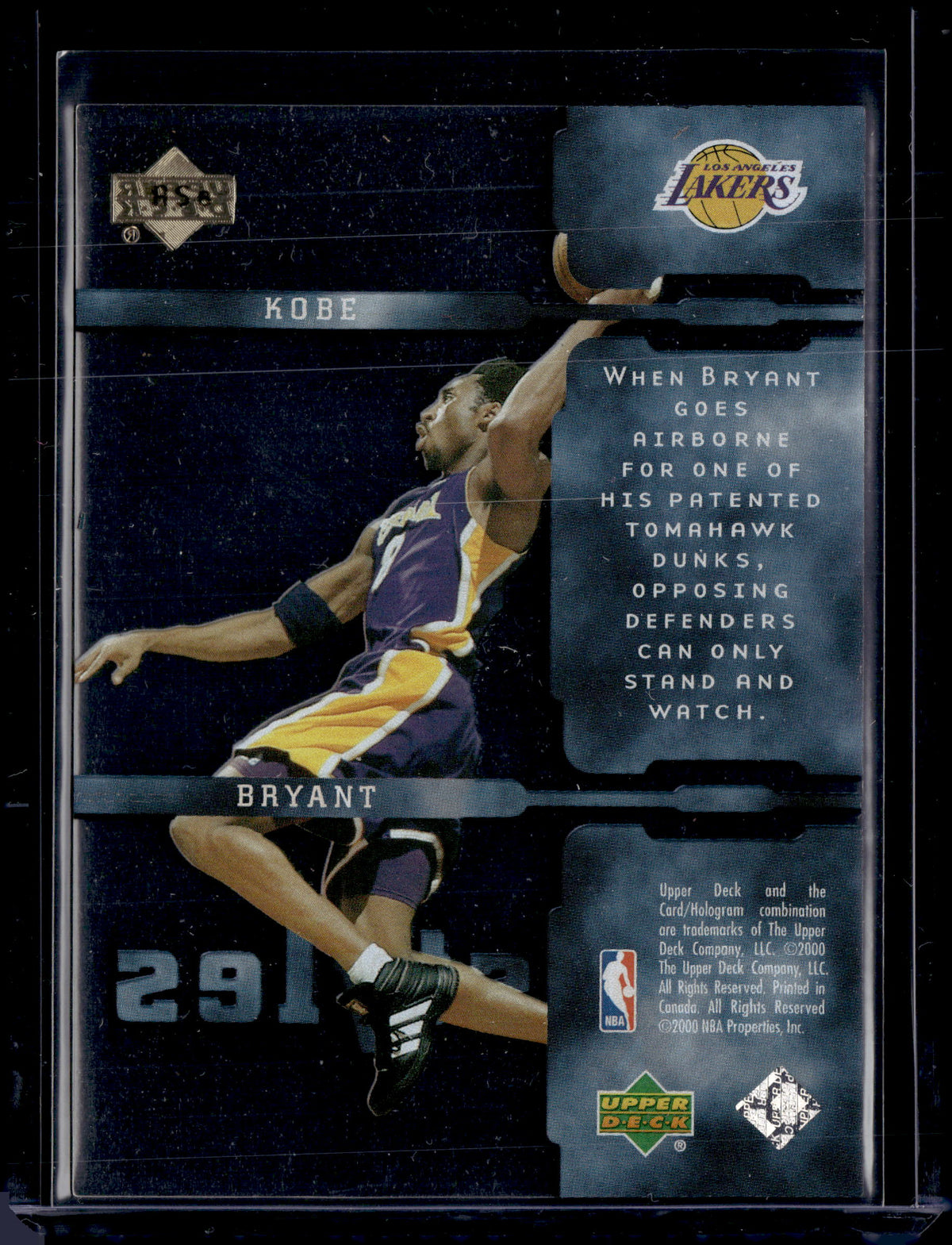 2000-01 Upper Deck Slam - Air Styles Kobe Bryant #AS8