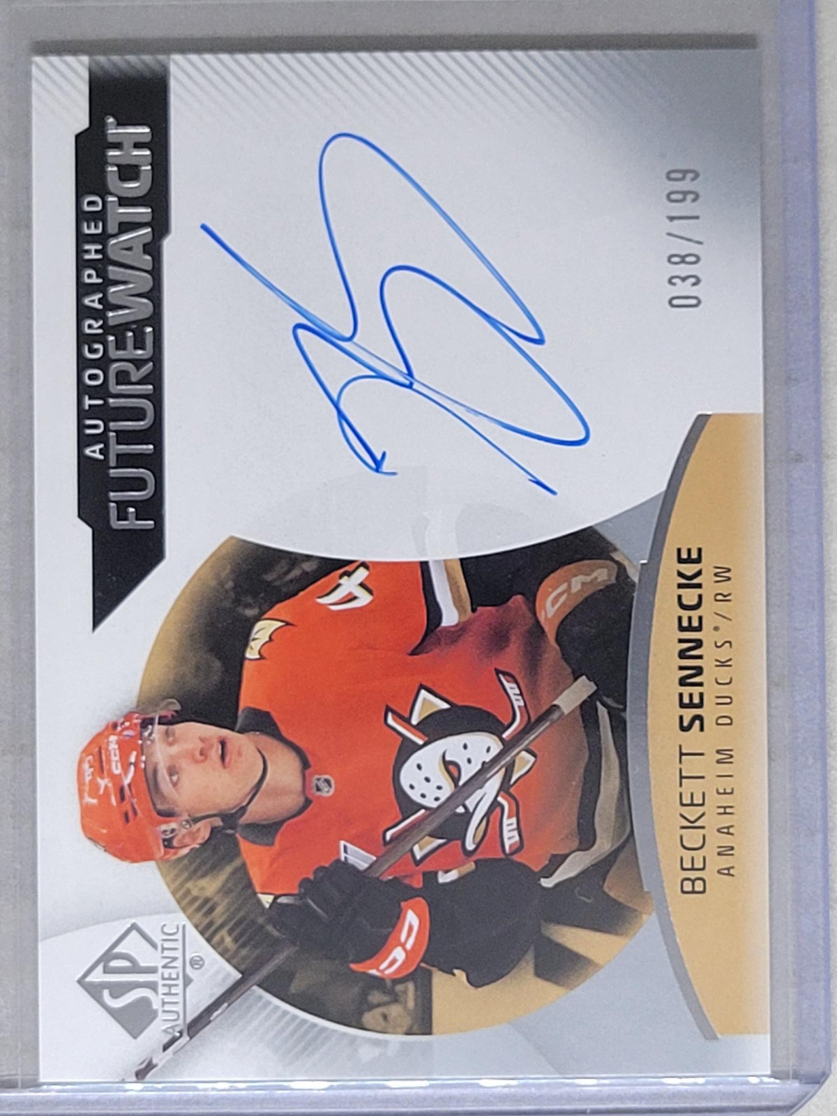 2025-26 SP Authentic Future Watch Auto Horizontal Beckett Sennecke /199